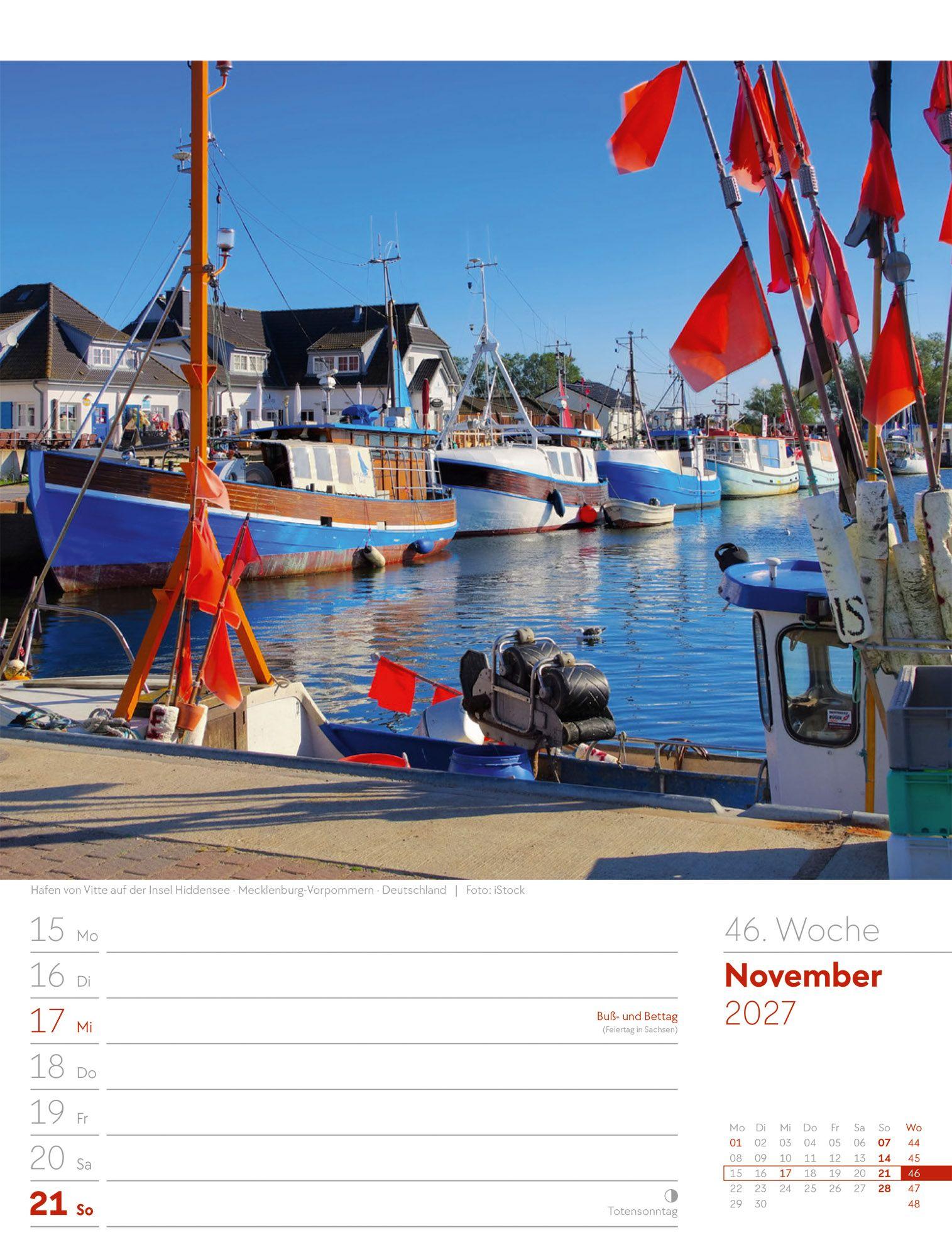 Beispielinhalt (Bild) Am Meer Wochenplaner Kalender 2027