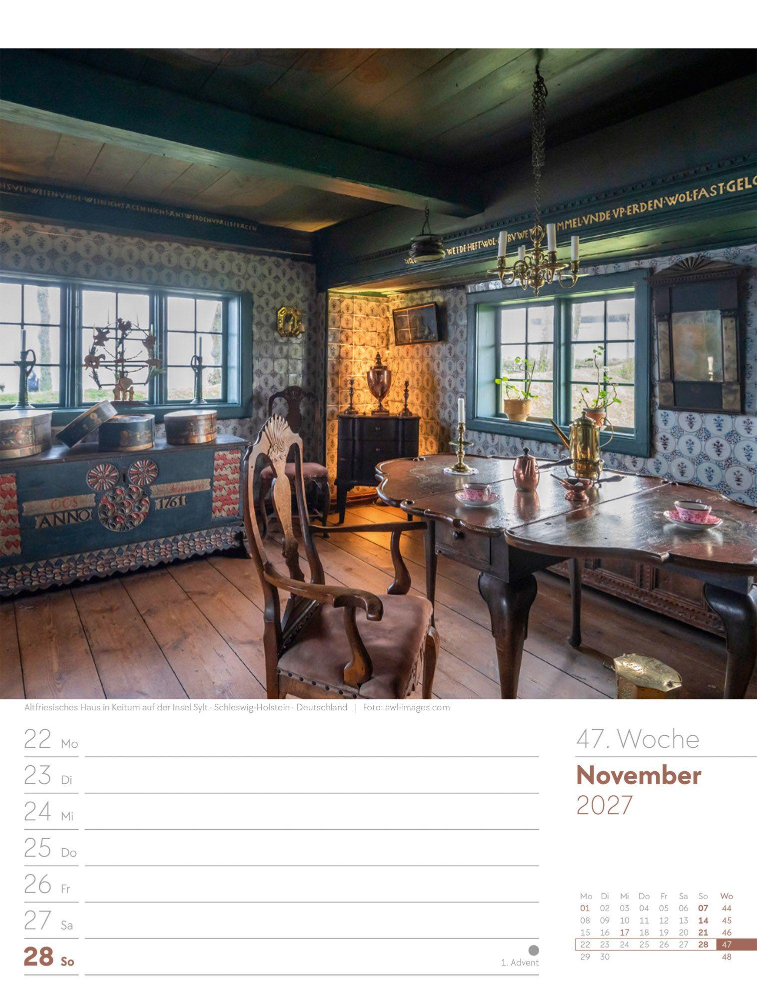 Beispielinhalt (Bild) Am Meer Wochenplaner Kalender 2027