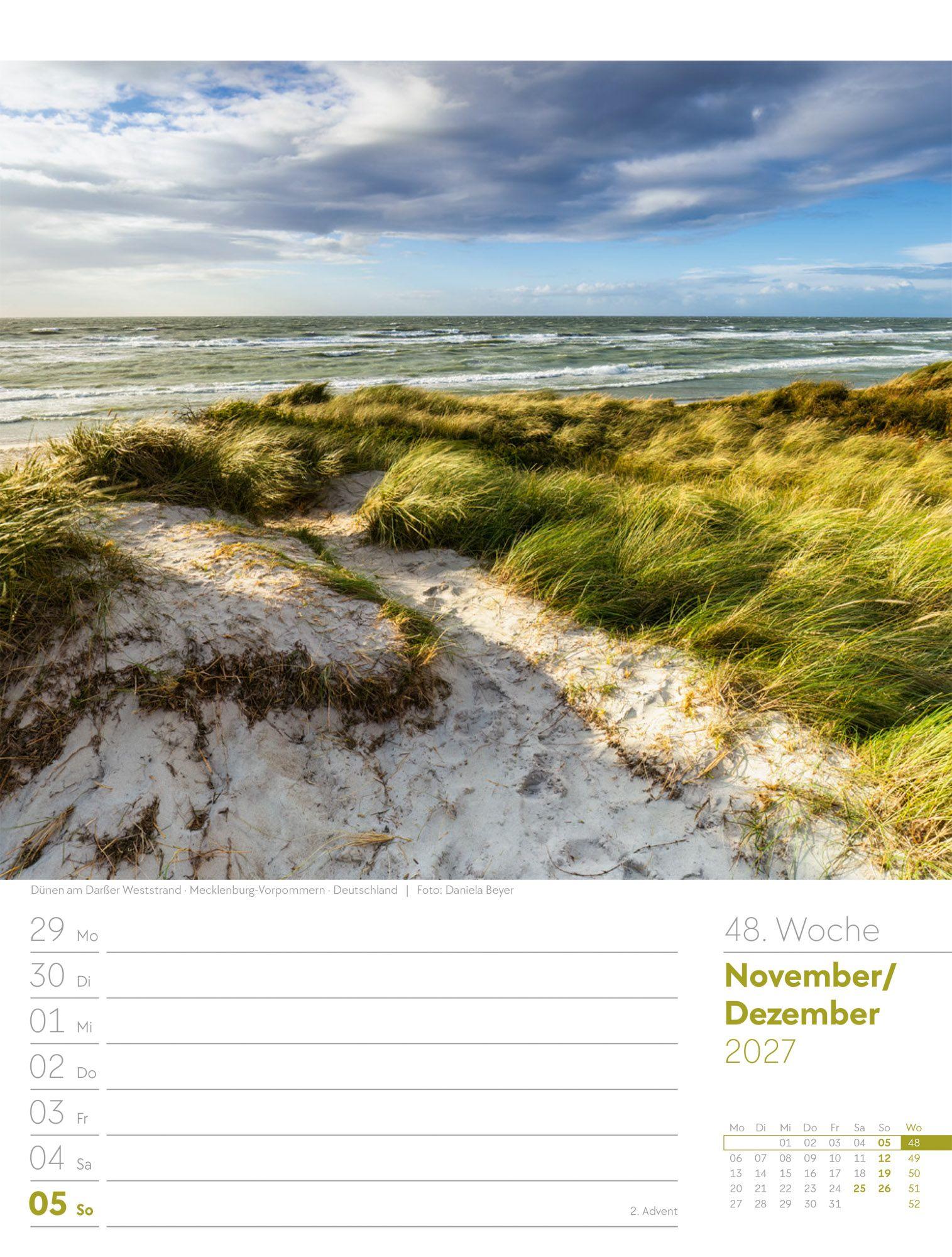 Beispielinhalt (Bild) Am Meer Wochenplaner Kalender 2027