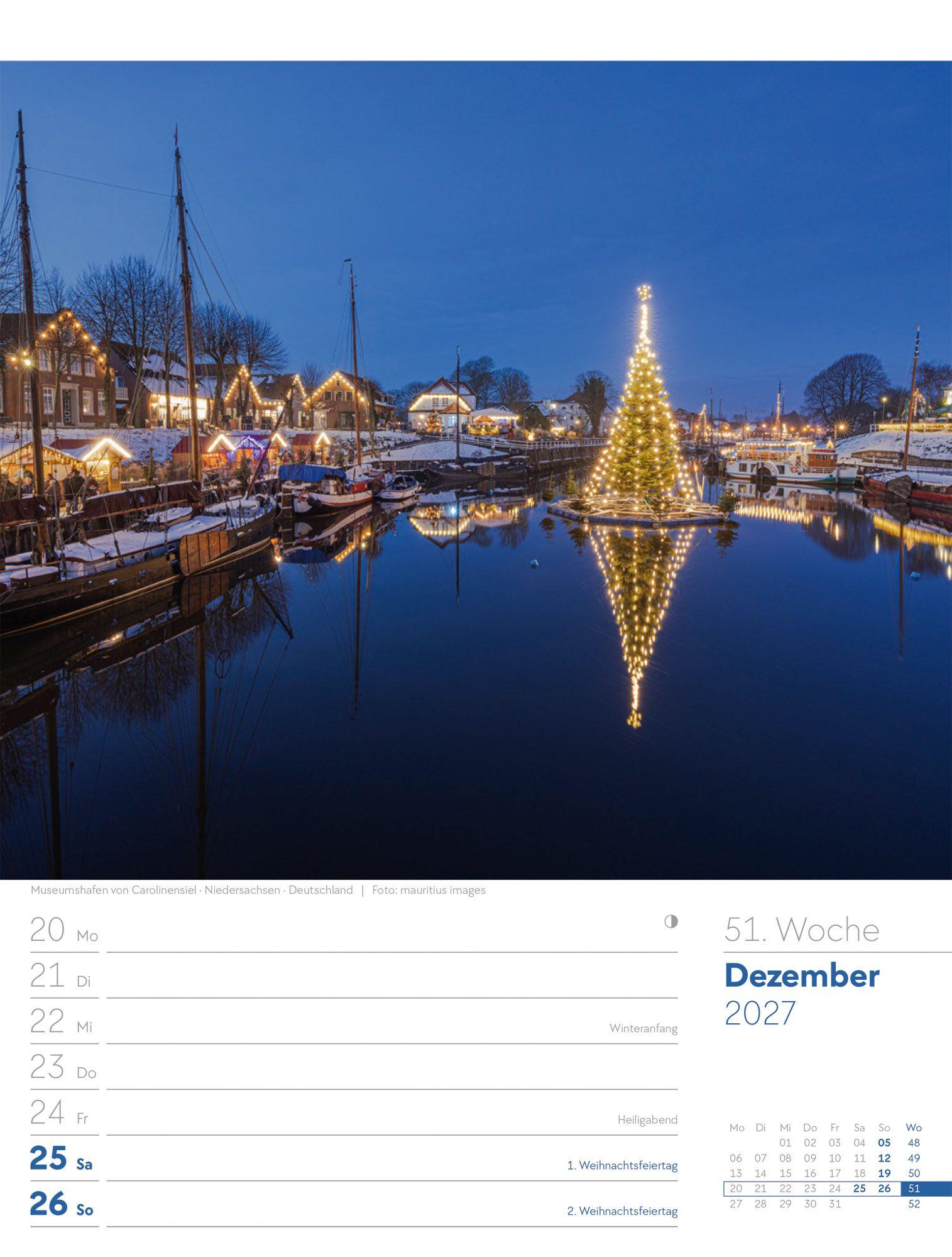 Beispielinhalt (Bild) Am Meer Wochenplaner Kalender 2027