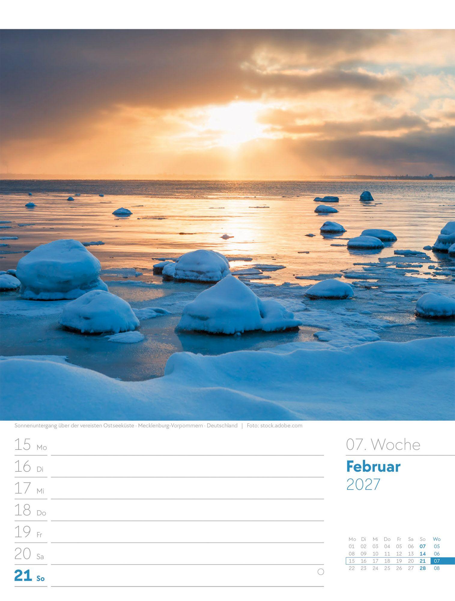 Beispielinhalt (Bild) Am Meer Wochenplaner Kalender 2027