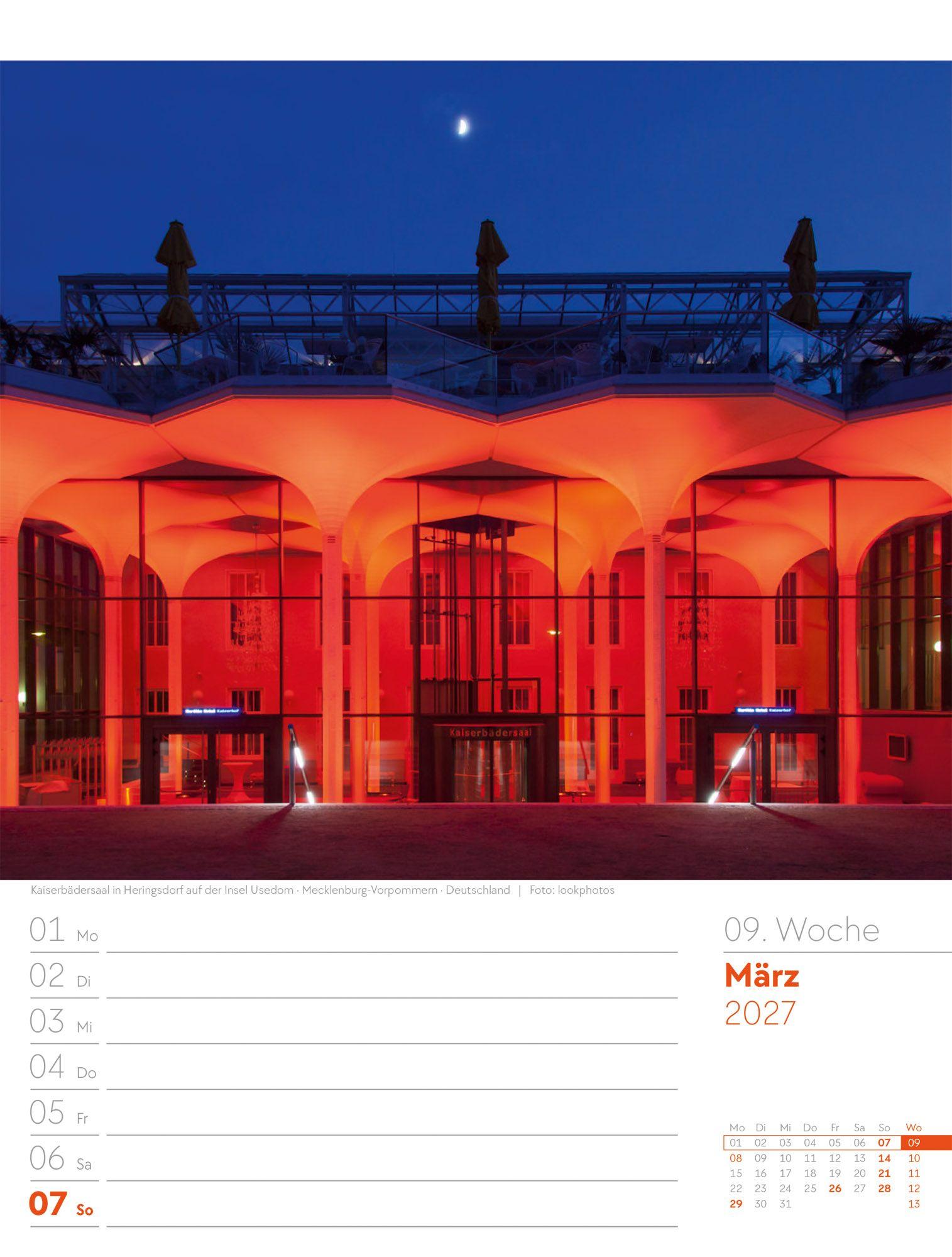 Beispielinhalt (Bild) Am Meer Wochenplaner Kalender 2027