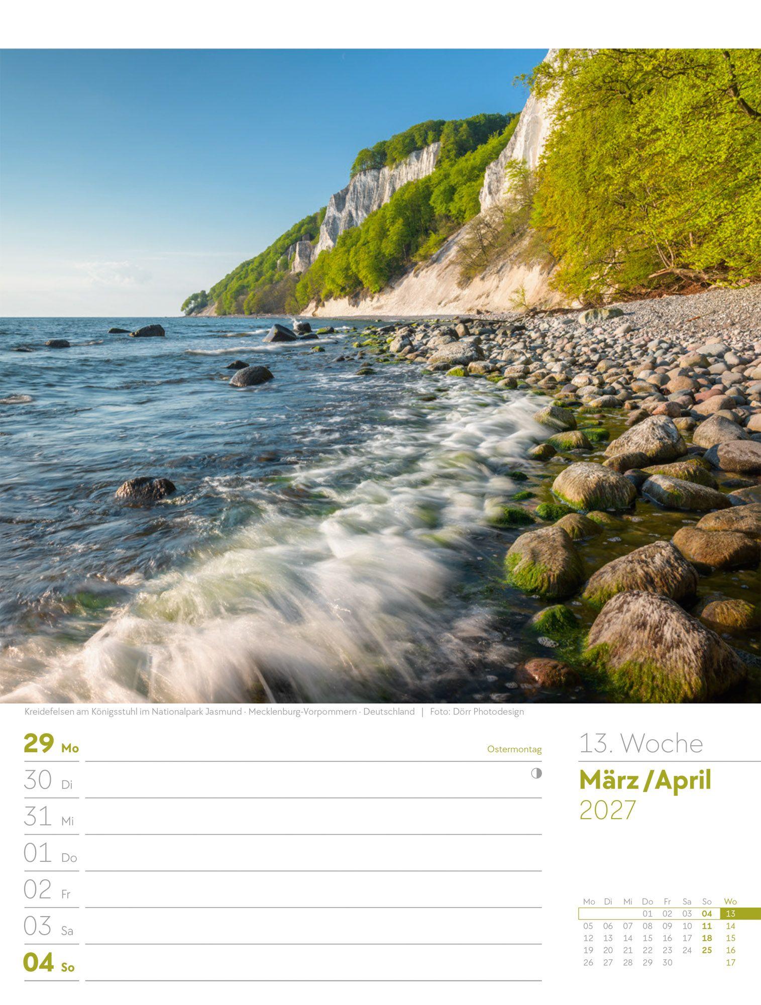 Beispielinhalt (Bild) Am Meer Wochenplaner Kalender 2027