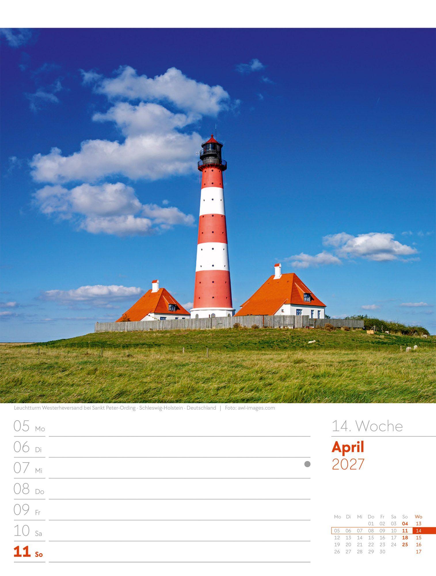 Beispielinhalt (Bild) Am Meer Wochenplaner Kalender 2027