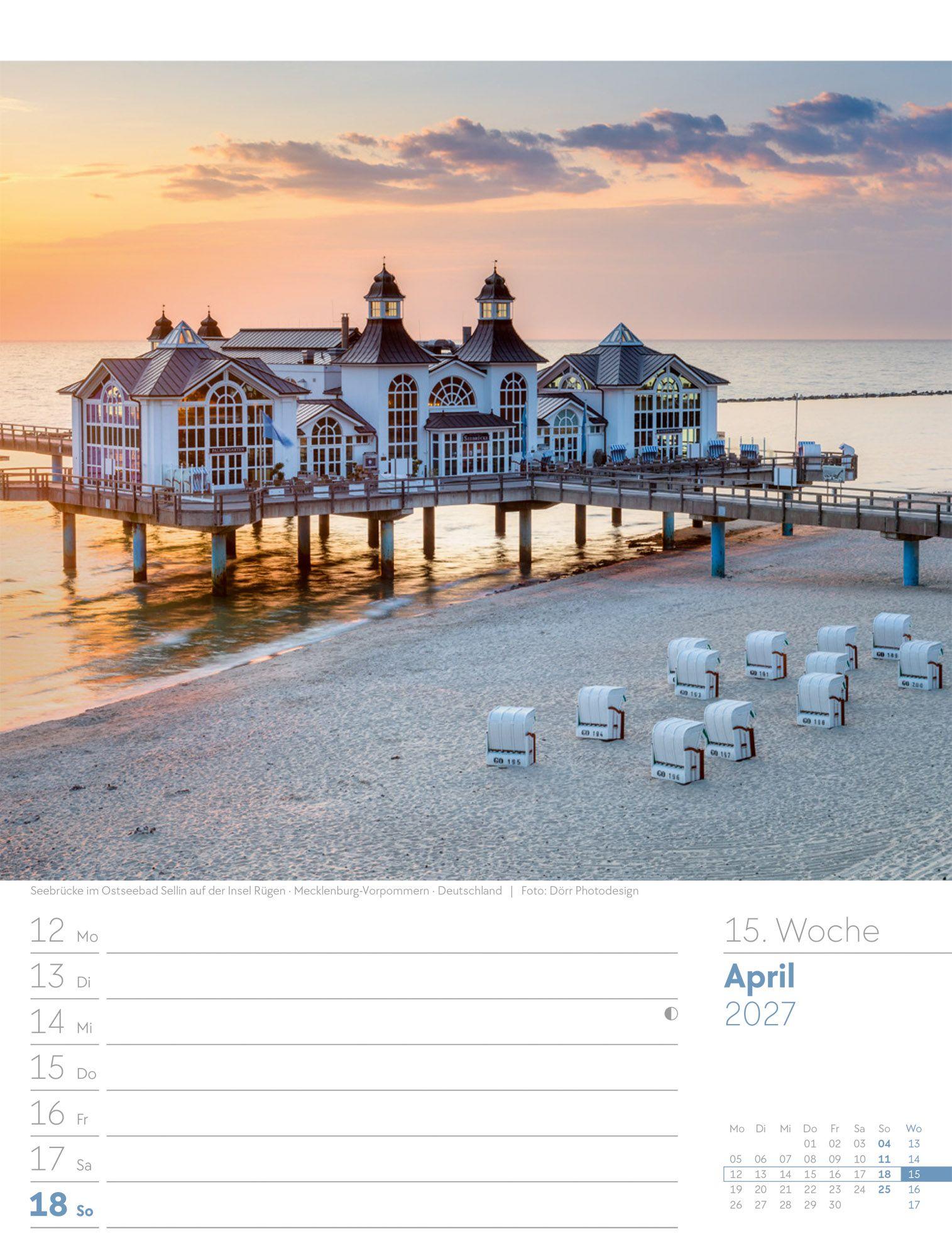 Beispielinhalt (Bild) Am Meer Wochenplaner Kalender 2027