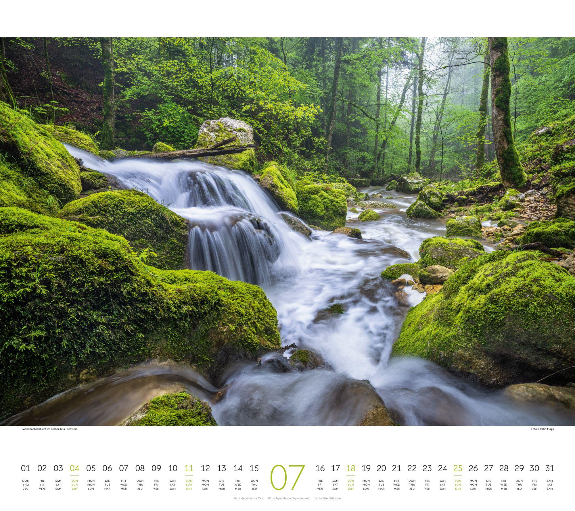 Beispielinhalt (Bild) Wasser Kalender 2027