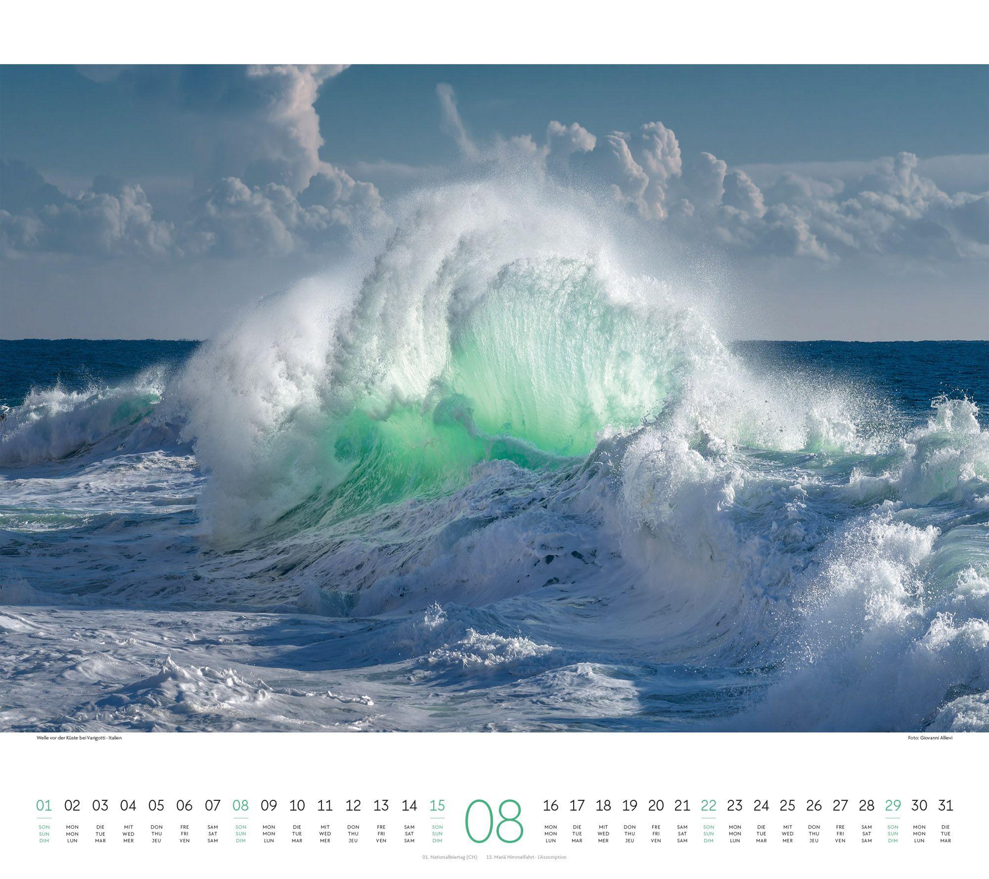 Beispielinhalt (Bild) Wasser Kalender 2027