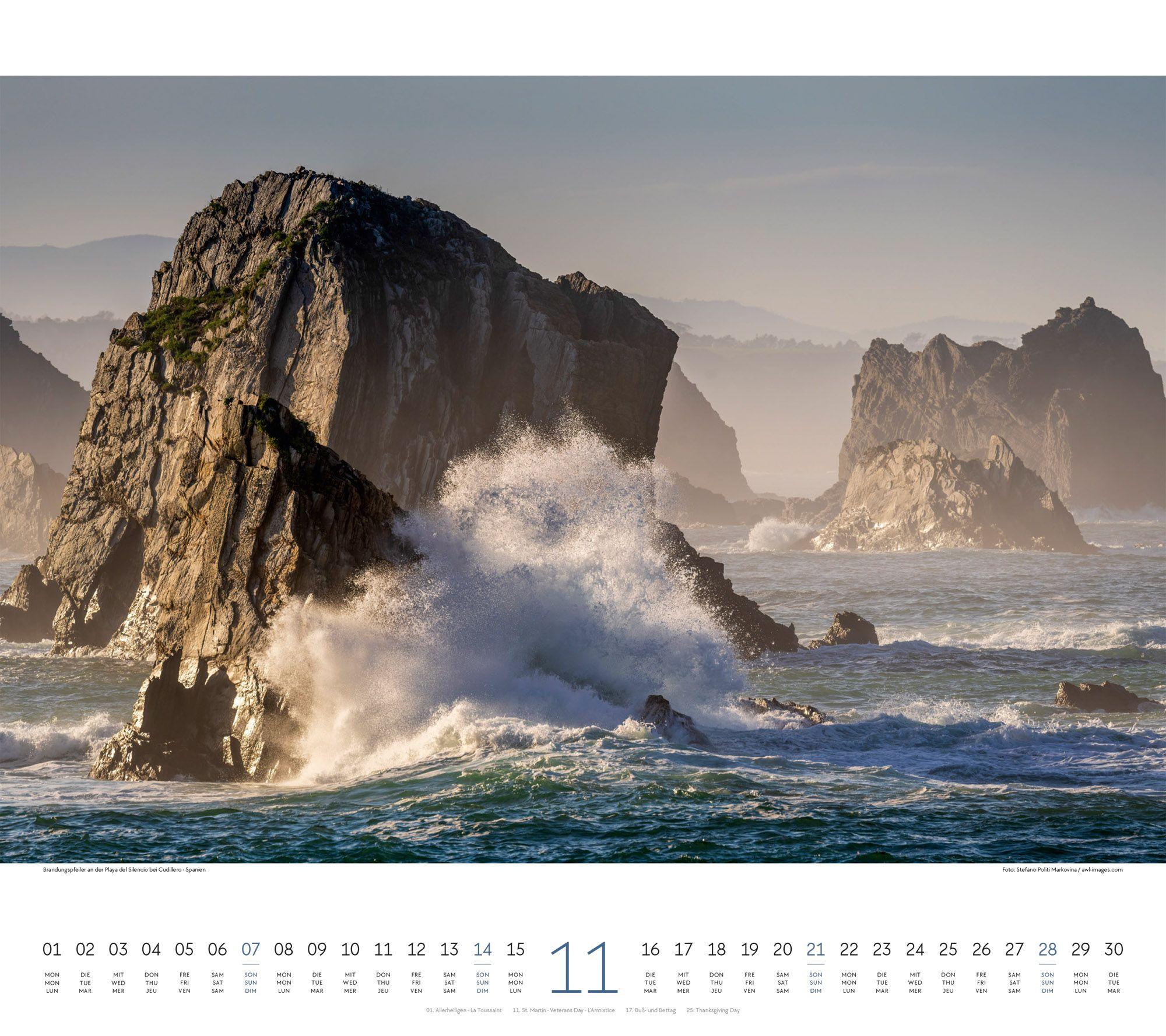 Beispielinhalt (Bild) Wasser Kalender 2027