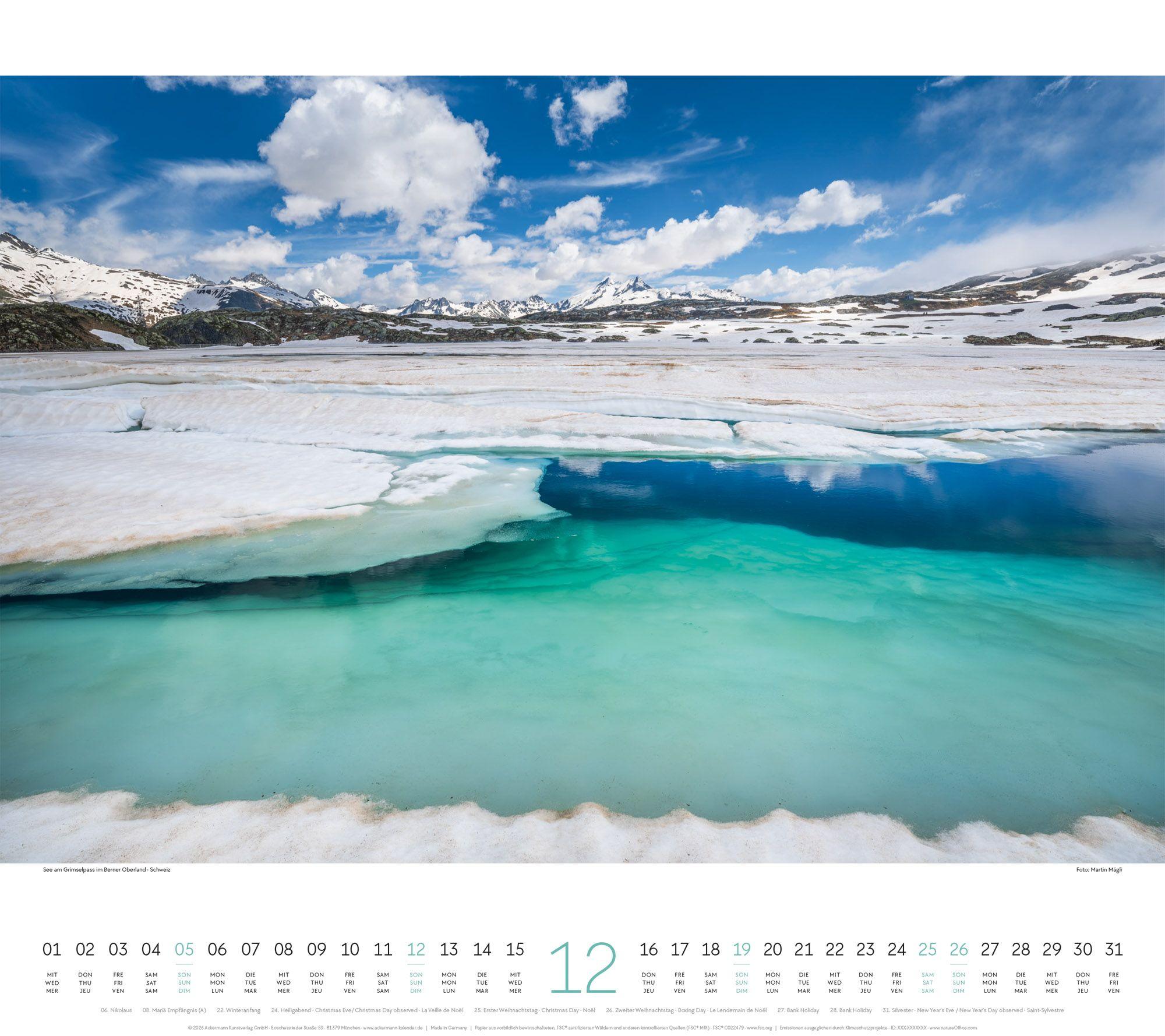 Beispielinhalt (Bild) Wasser Kalender 2027