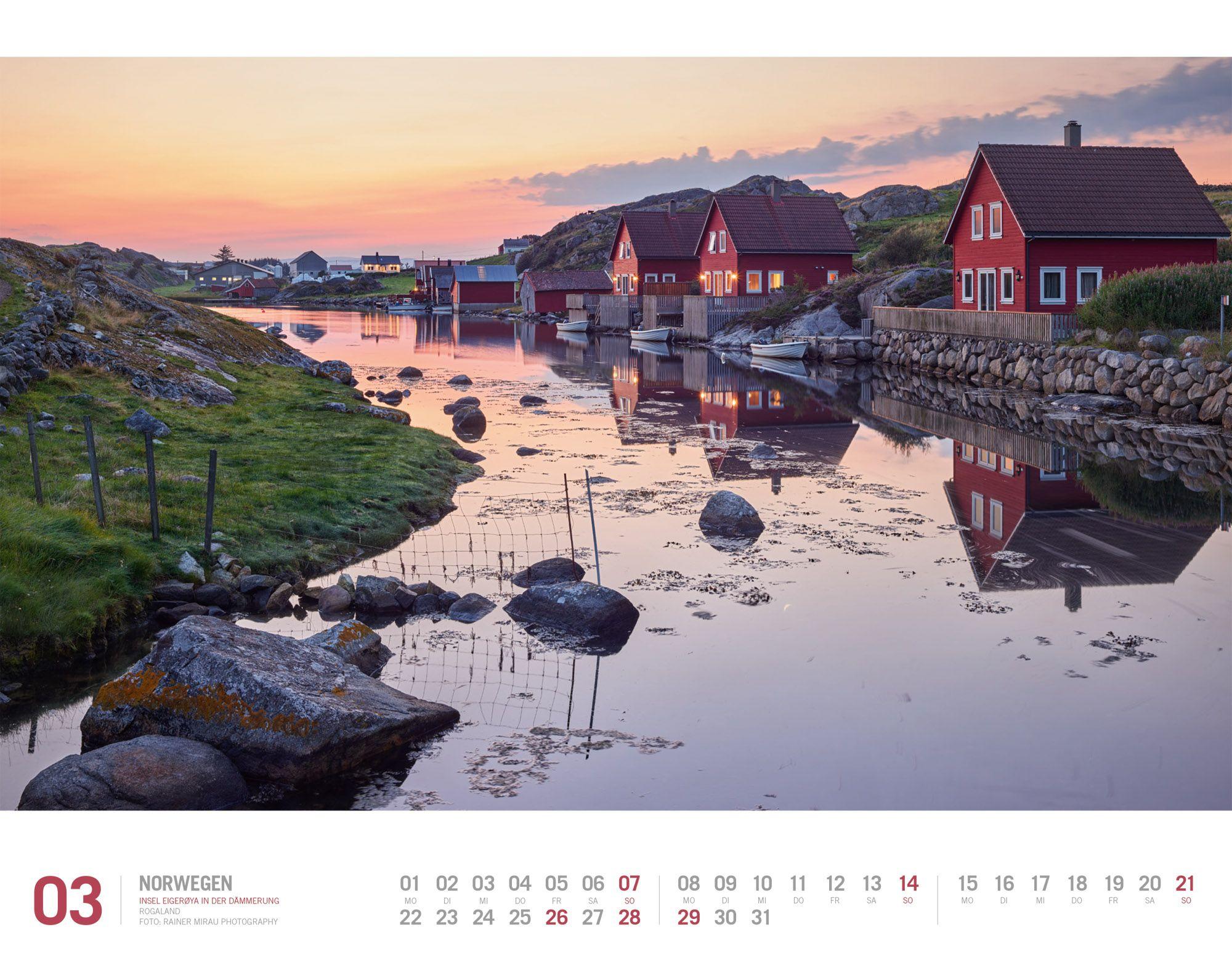 Beispielinhalt (Bild) Norwegen Kalender 2027 | Unterwegs zwischen Fjordland und Nordkap