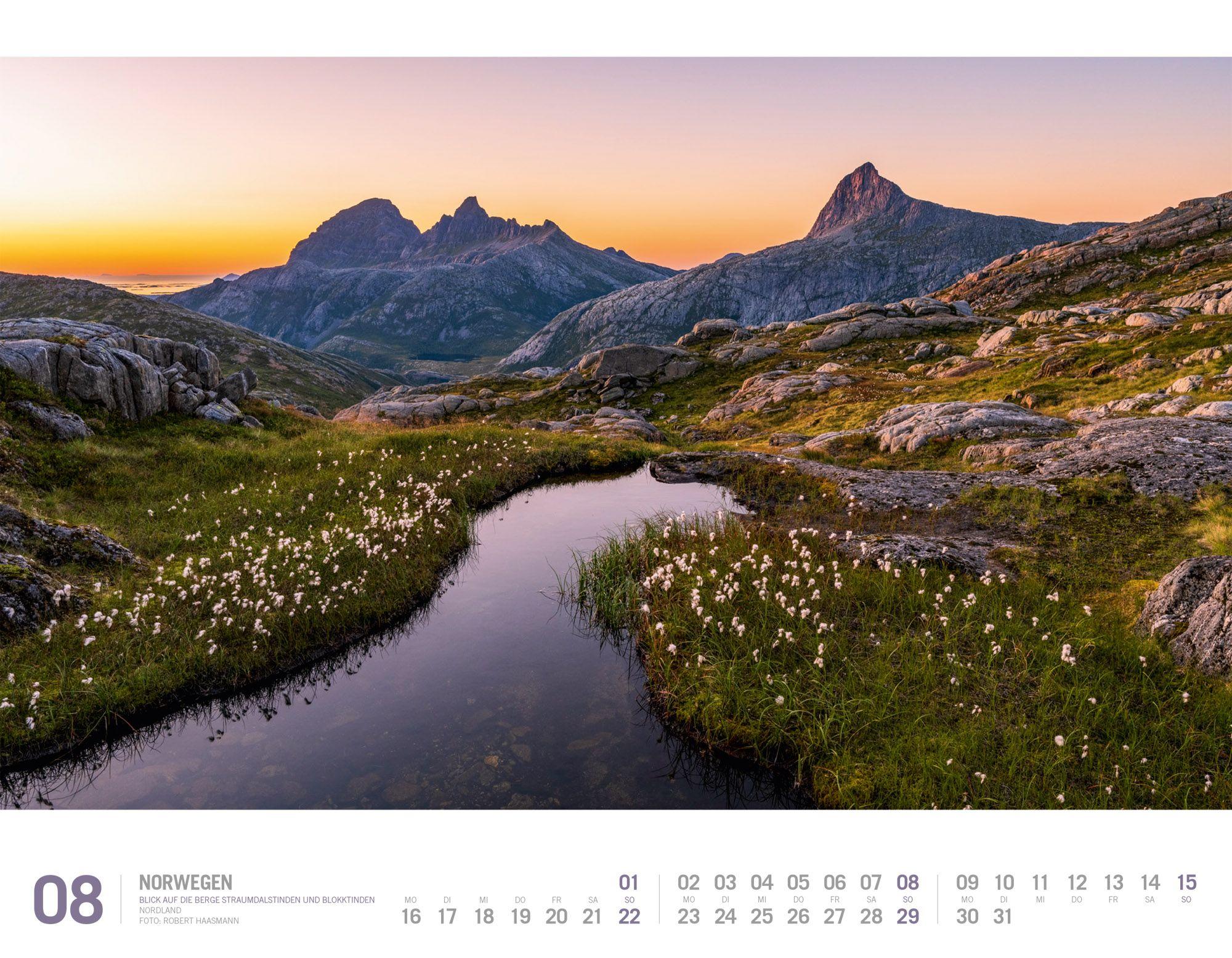 Beispielinhalt (Bild) Norwegen Kalender 2027 | Unterwegs zwischen Fjordland und Nordkap