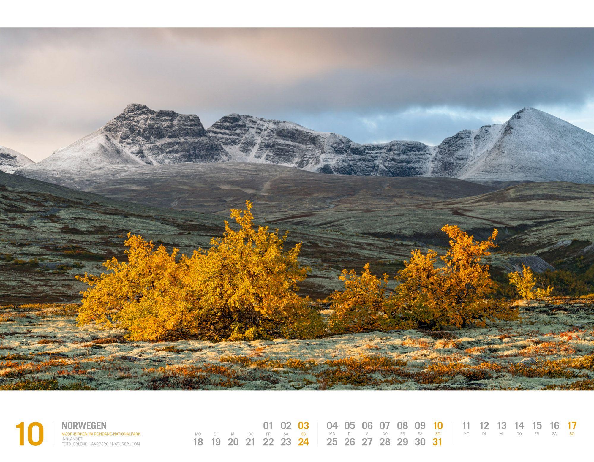 Beispielinhalt (Bild) Norwegen Kalender 2027 | Unterwegs zwischen Fjordland und Nordkap