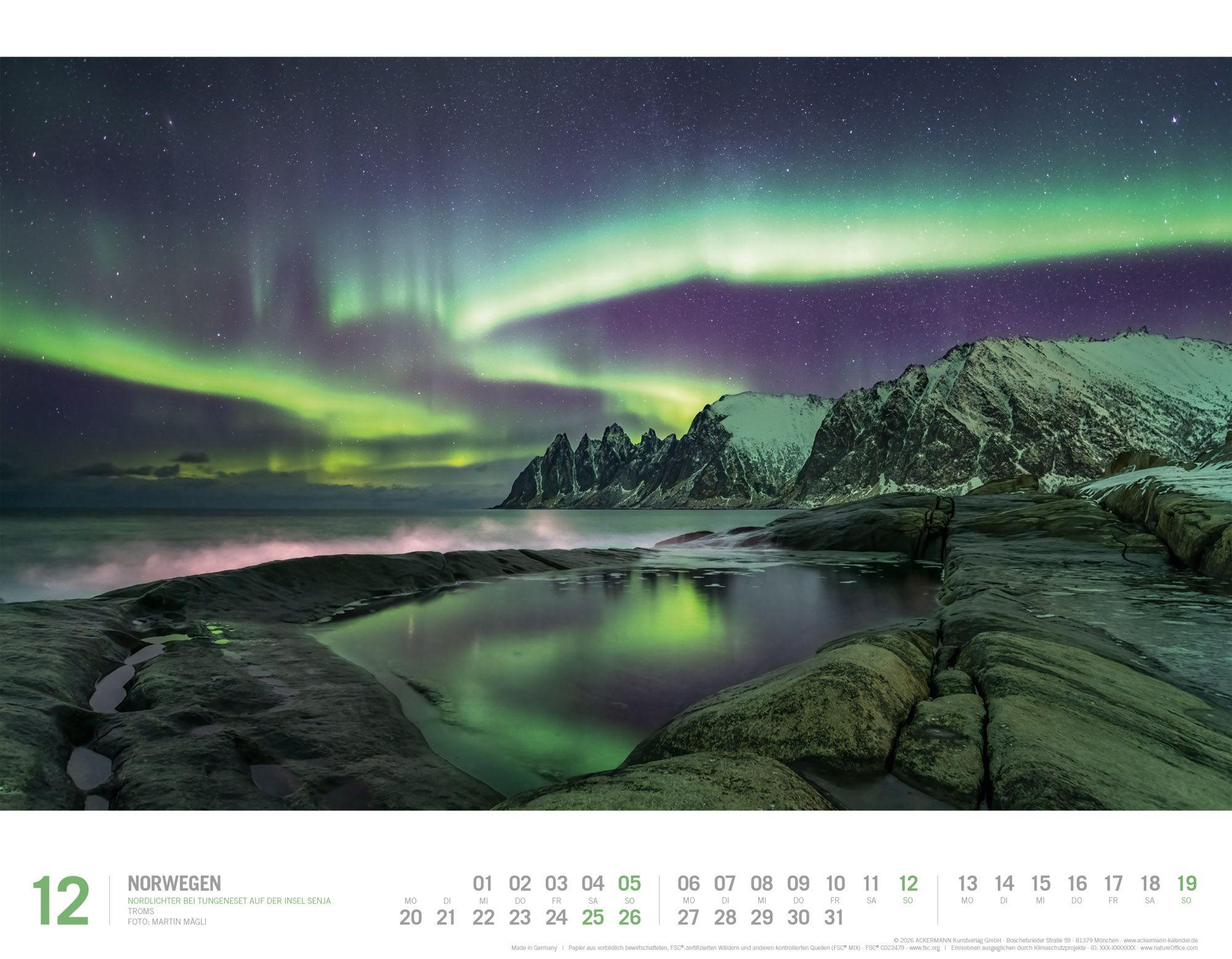 Beispielinhalt (Bild) Norwegen Kalender 2027 | Unterwegs zwischen Fjordland und Nordkap