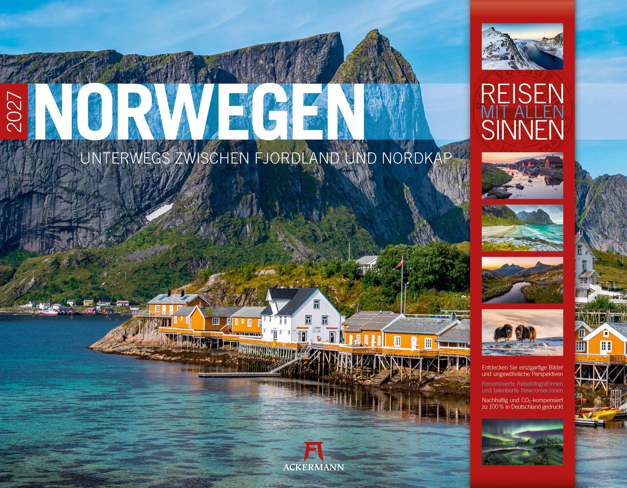 Vorderes Coverbild Norwegen Kalender 2027 | Unterwegs zwischen Fjordland und Nordkap