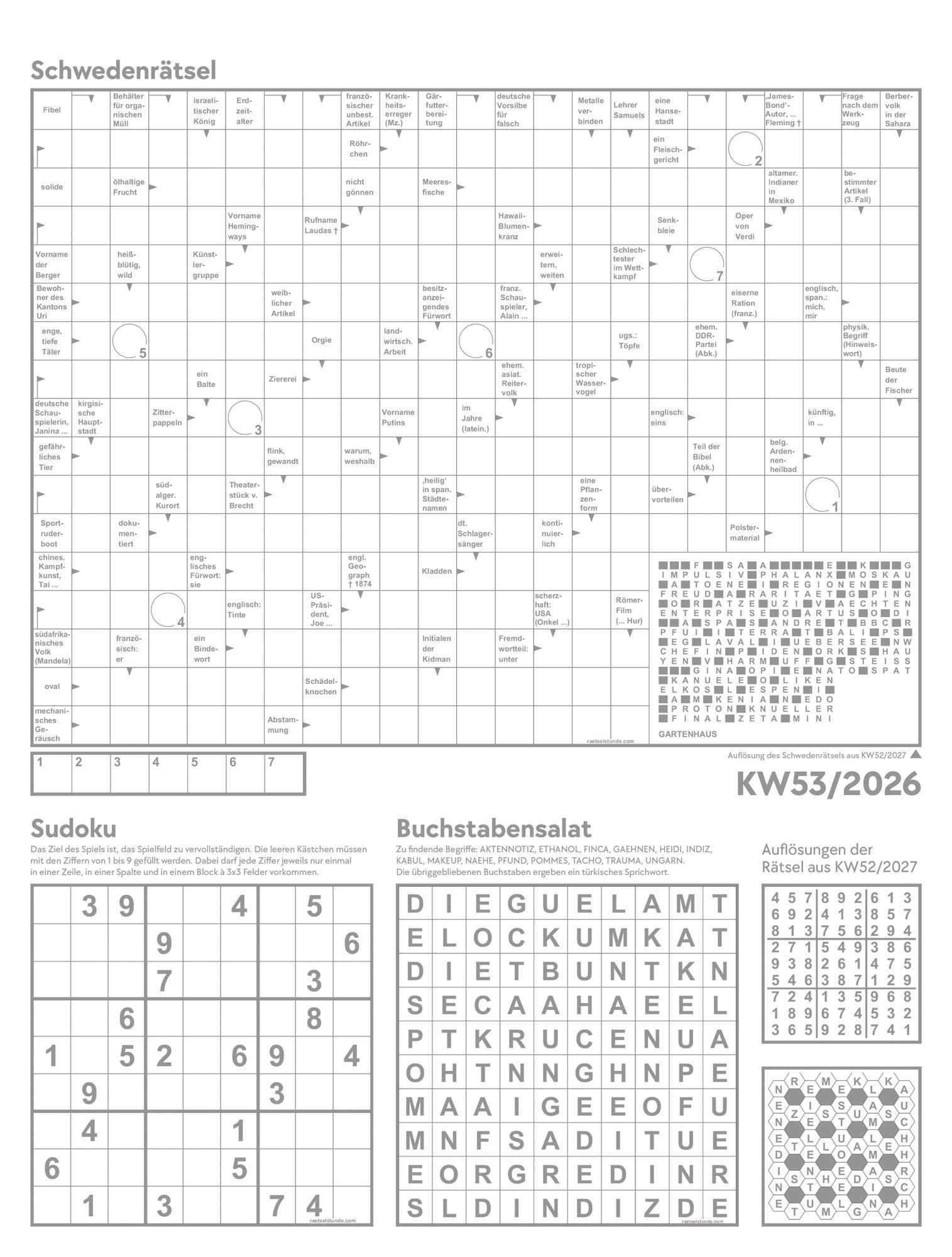 Beispielinhalt (Bild) Tierisch Sprüchekalender Wochenplaner 2027