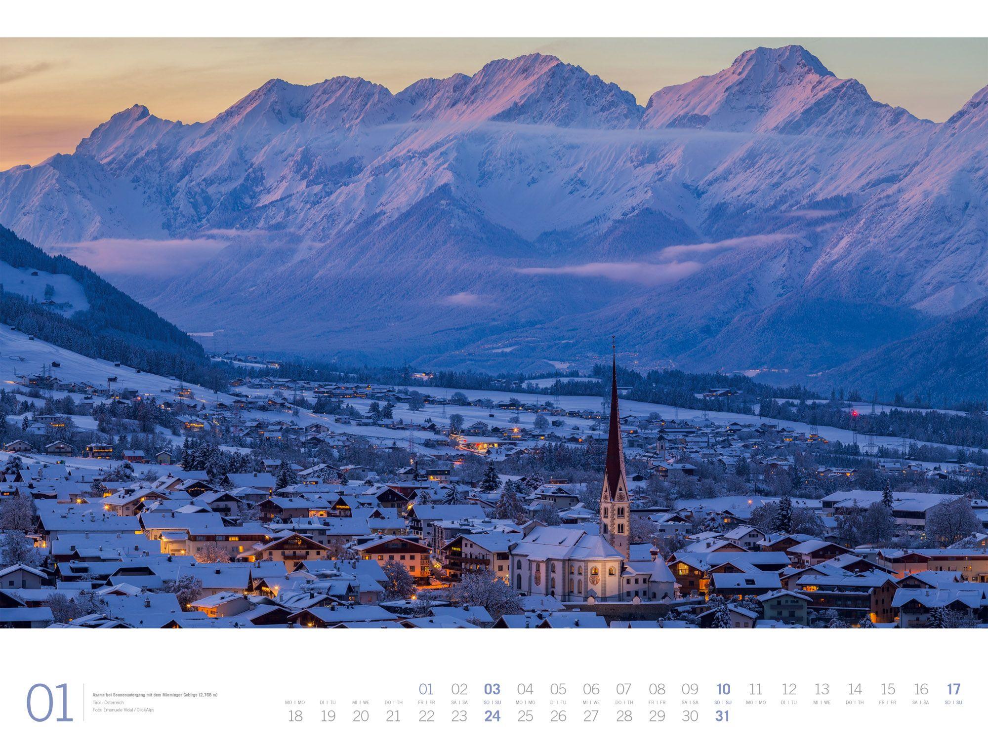 Beispielinhalt (Bild) Alpen Gallery Kalender 2027
