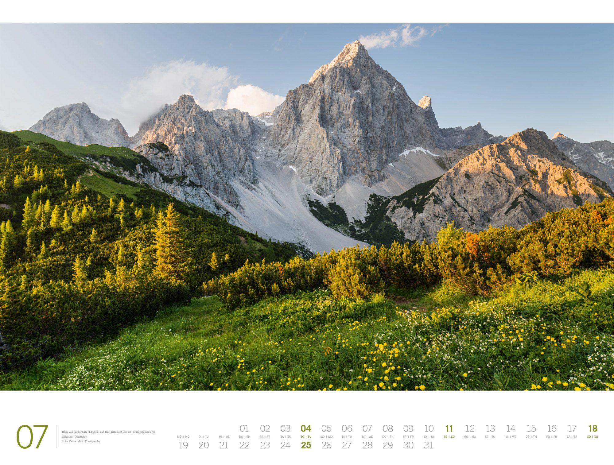 Beispielinhalt (Bild) Alpen Gallery Kalender 2027