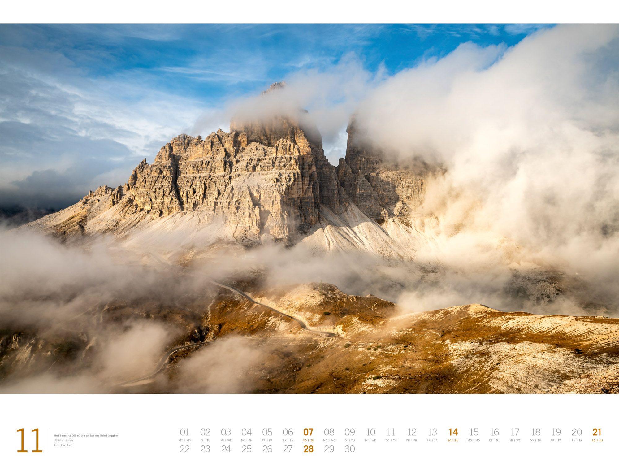 Beispielinhalt (Bild) Alpen Gallery Kalender 2027