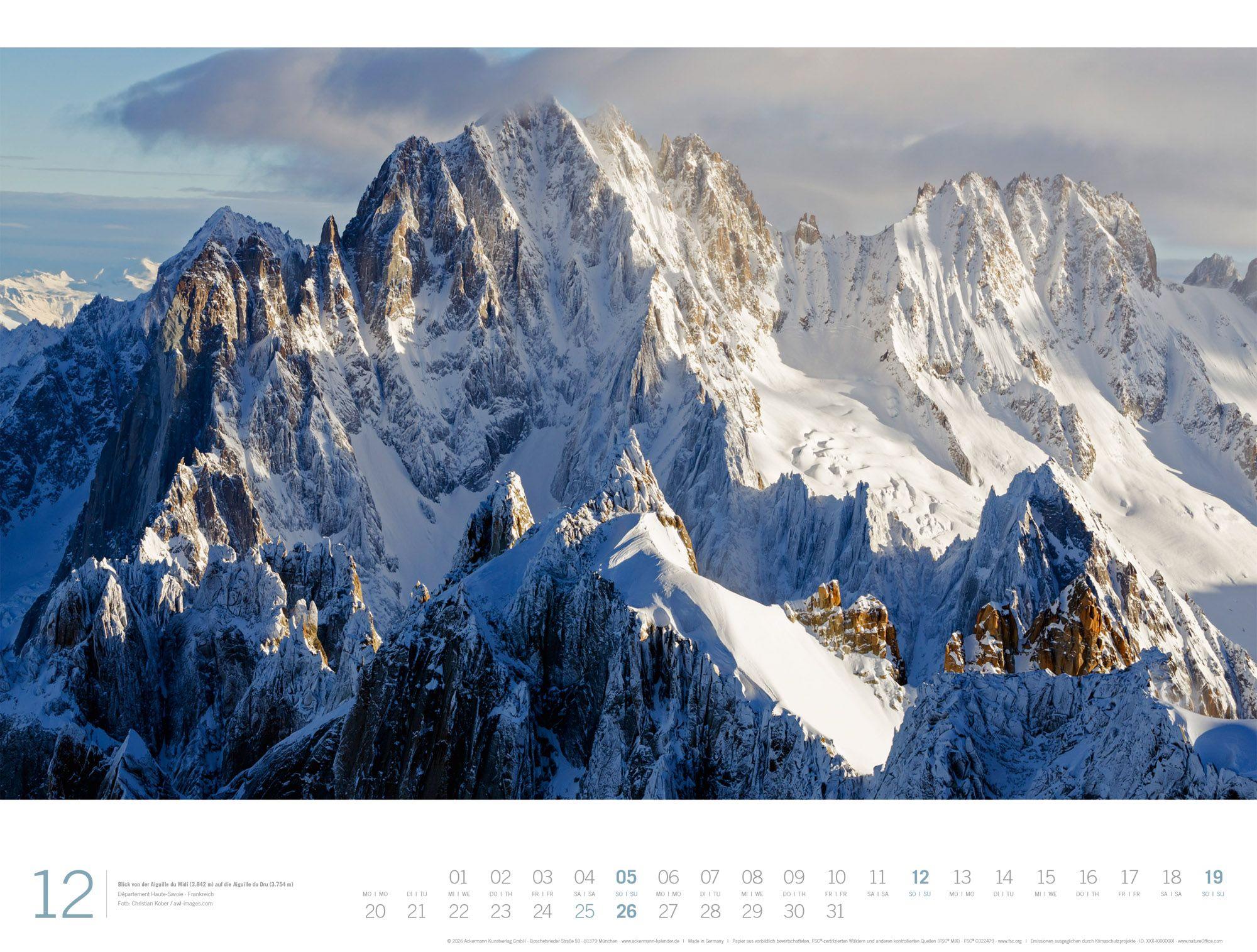 Beispielinhalt (Bild) Alpen Gallery Kalender 2027