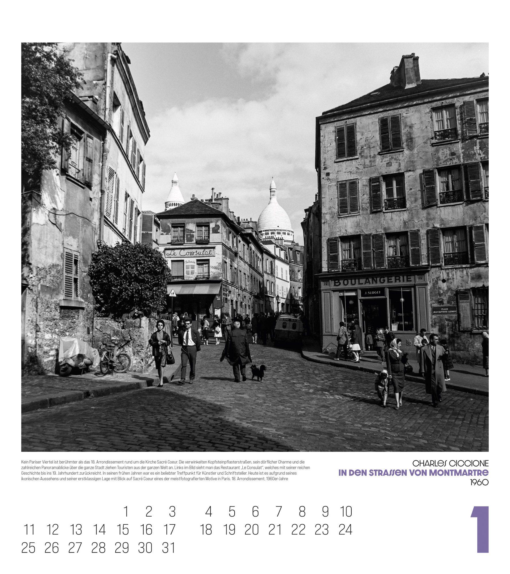 Beispielinhalt (Bild) Paris, mon Amour Kalender 2027