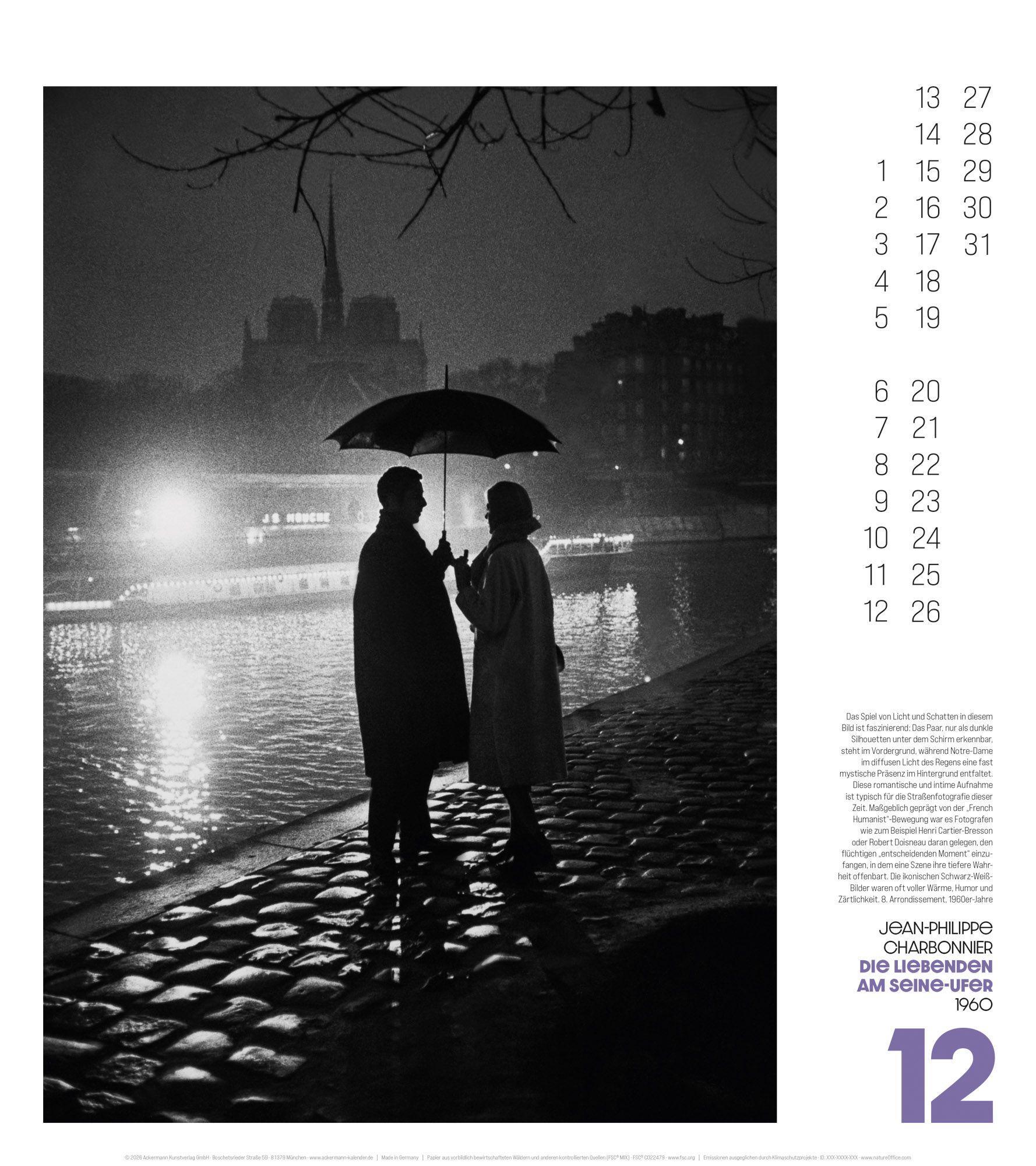 Beispielinhalt (Bild) Paris, mon Amour Kalender 2027