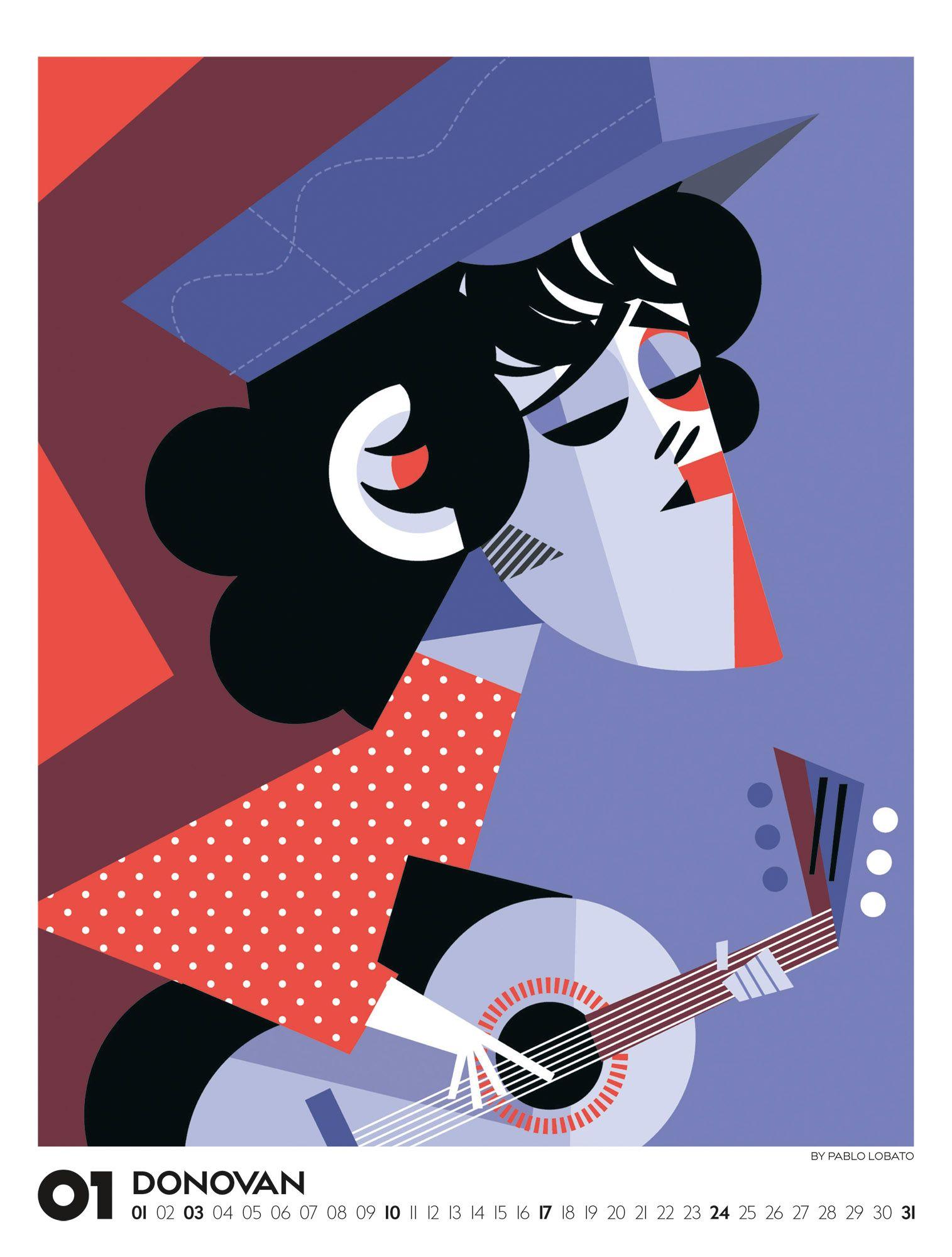 Beispielinhalt (Bild) Legends Kalender 2027 | Musiklegenden