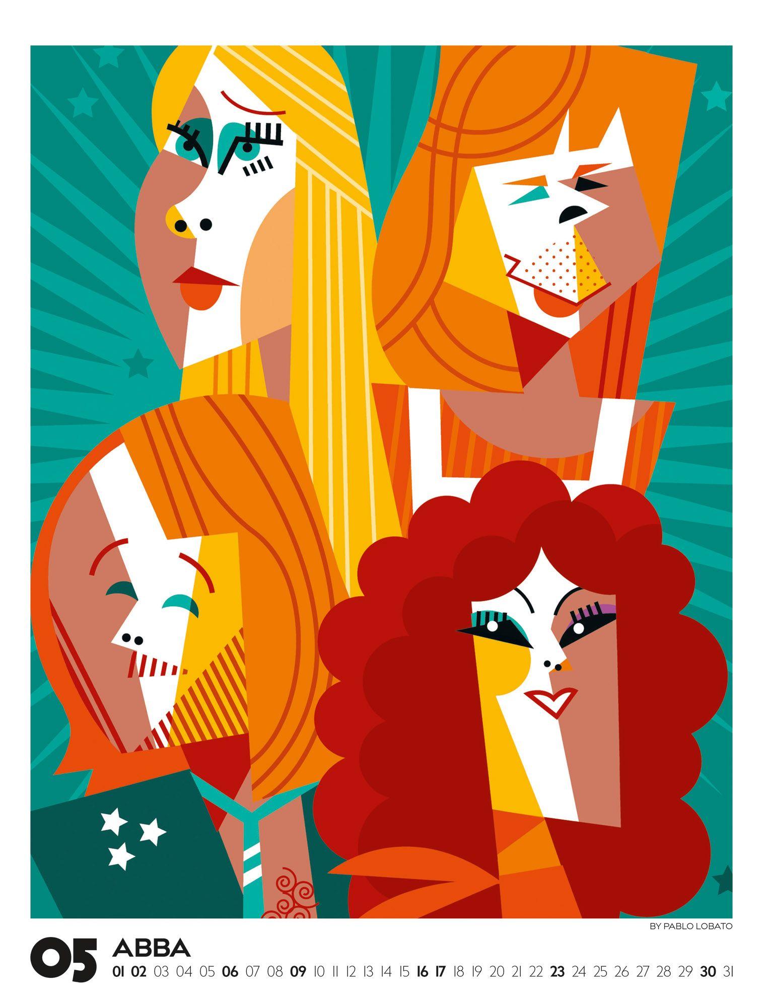 Beispielinhalt (Bild) Legends Kalender 2027 | Musiklegenden