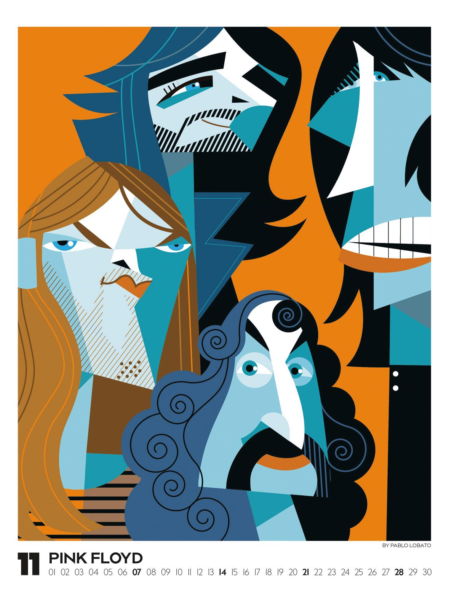 Beispielinhalt (Bild) Legends Kalender 2027 | Musiklegenden