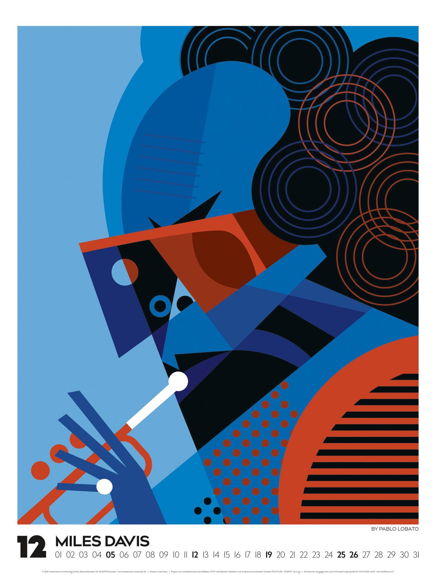 Beispielinhalt (Bild) Legends Kalender 2027 | Musiklegenden