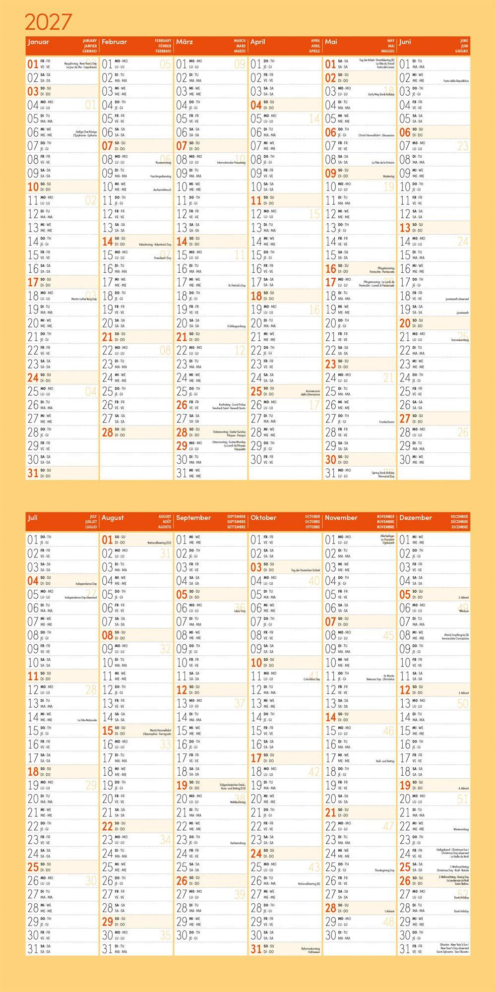 Beispielinhalt (Bild) No Drama, Lama Kalender 2027 - 30x30 - Art12