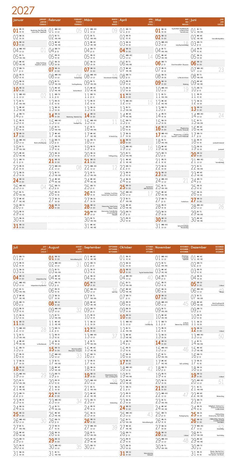Beispielinhalt (Bild) Erdmännchen Kalender 2027 - 30x30 - Art12