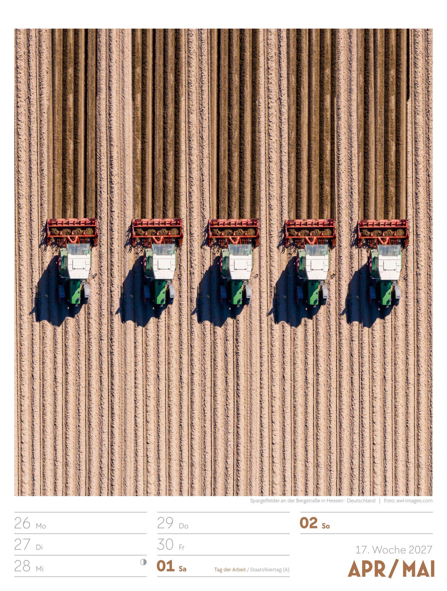 Beispielinhalt (Bild) Welt von Oben Wochenplaner Luftbild-Kalender 2027