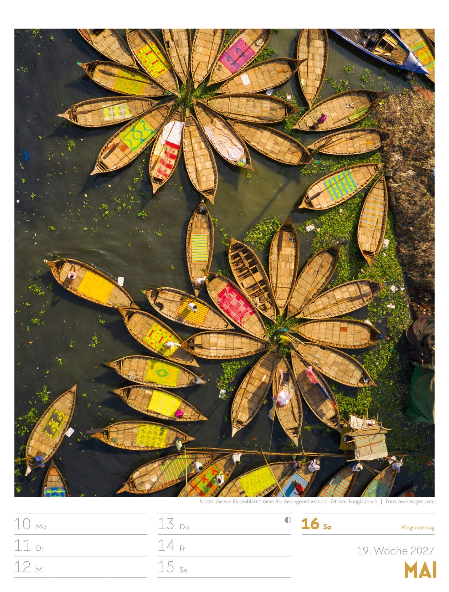 Beispielinhalt (Bild) Welt von Oben Wochenplaner Luftbild-Kalender 2027