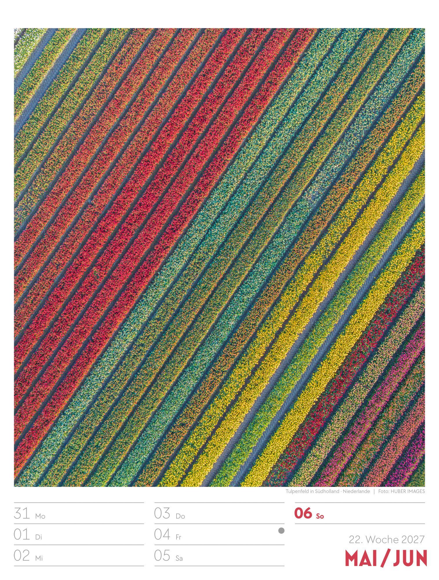 Beispielinhalt (Bild) Welt von Oben Wochenplaner Luftbild-Kalender 2027