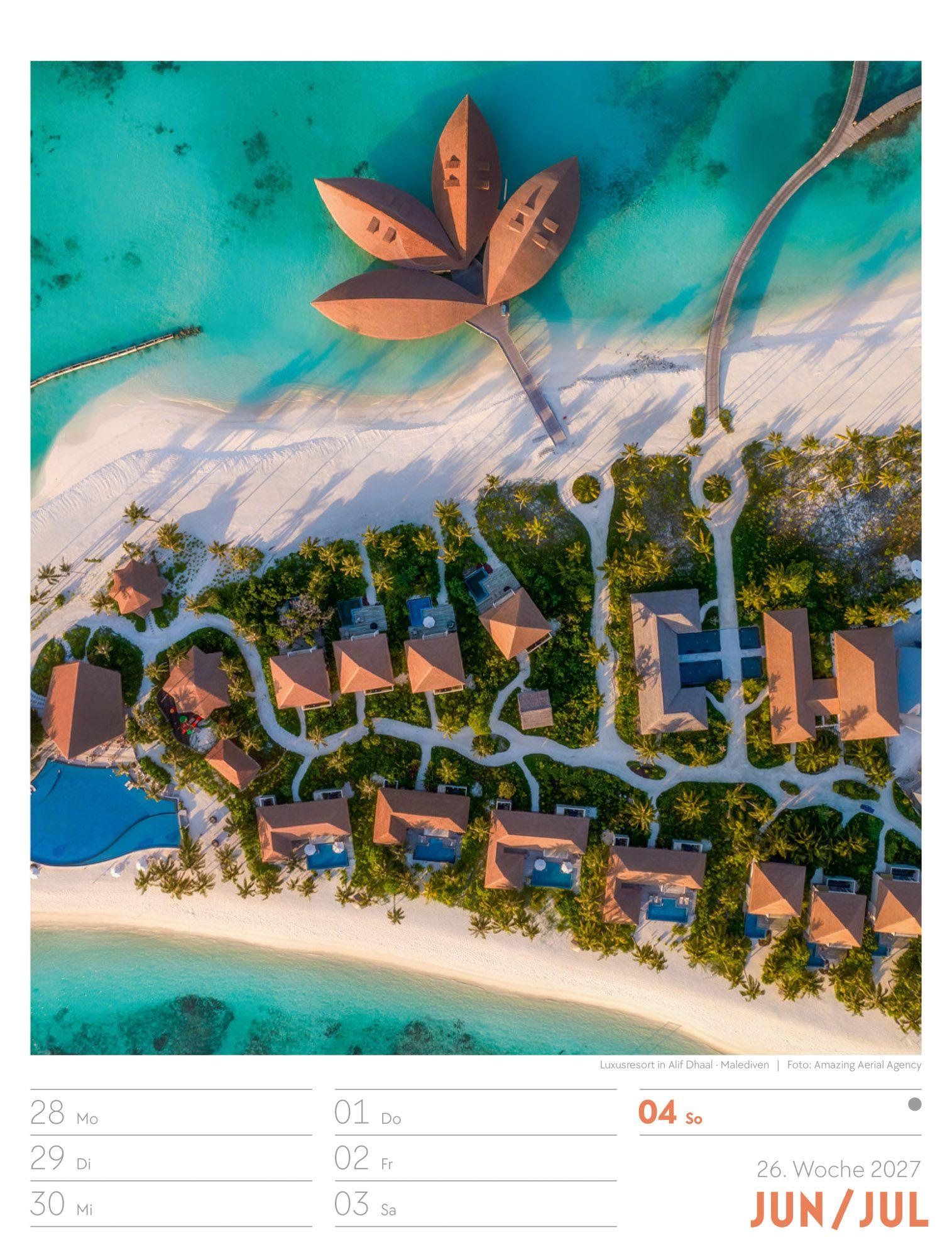 Beispielinhalt (Bild) Welt von Oben Wochenplaner Luftbild-Kalender 2027