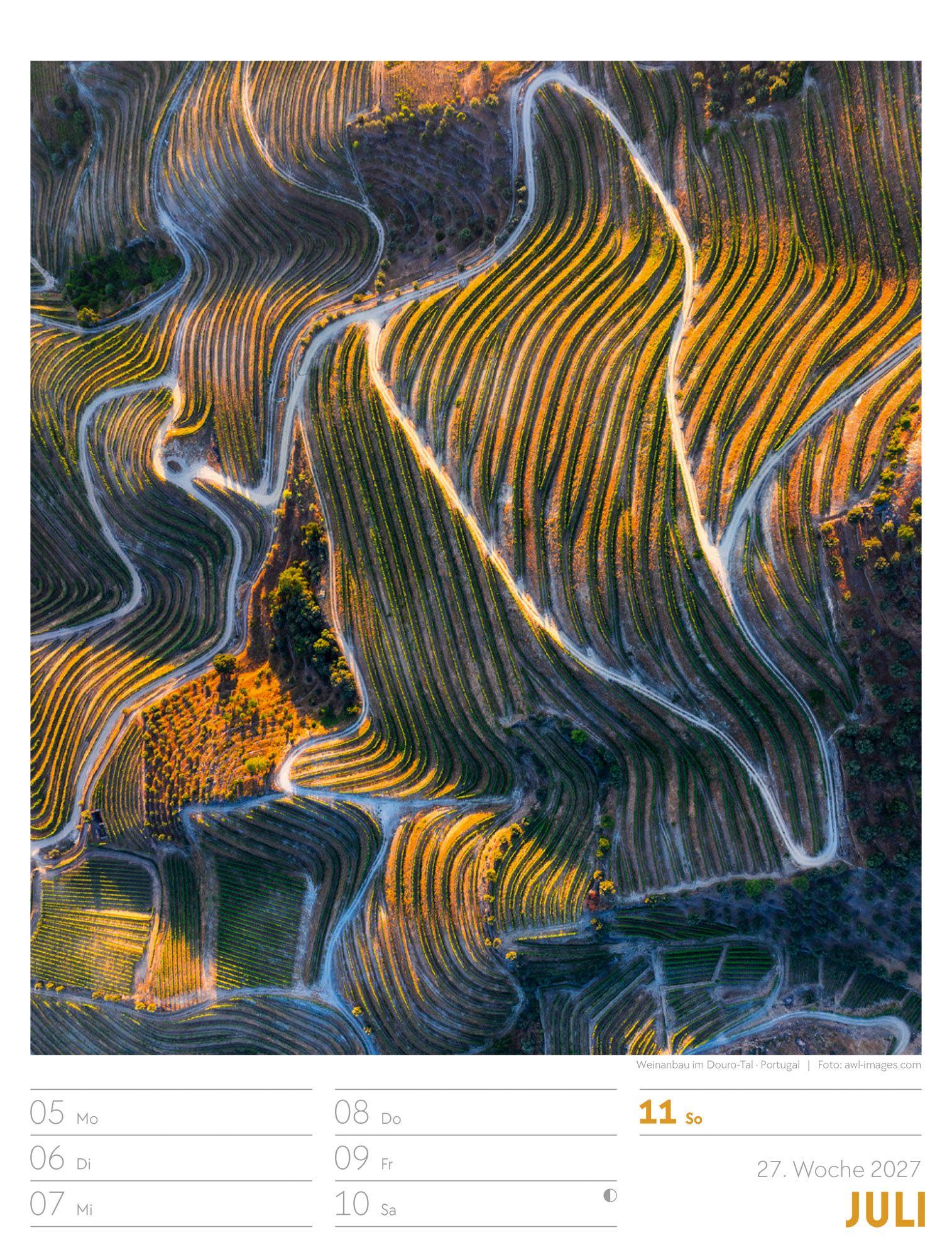 Beispielinhalt (Bild) Welt von Oben Wochenplaner Luftbild-Kalender 2027