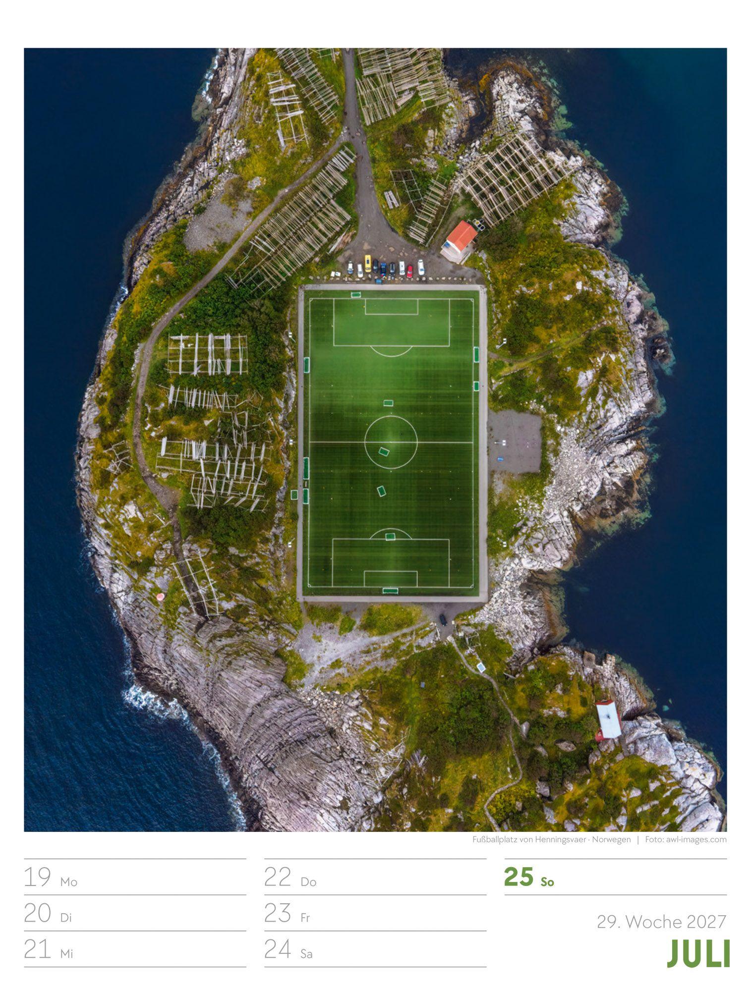 Beispielinhalt (Bild) Welt von Oben Wochenplaner Luftbild-Kalender 2027