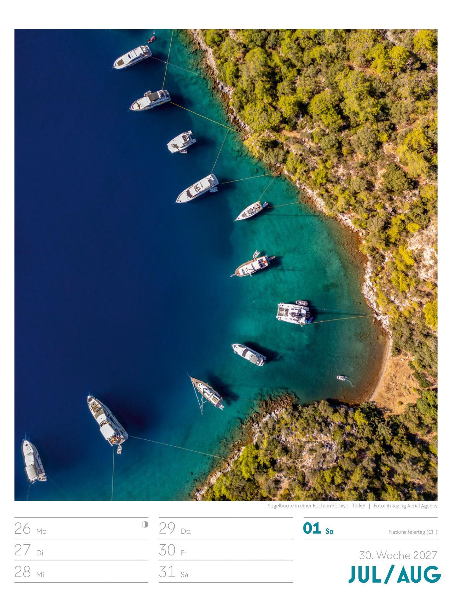 Beispielinhalt (Bild) Welt von Oben Wochenplaner Luftbild-Kalender 2027