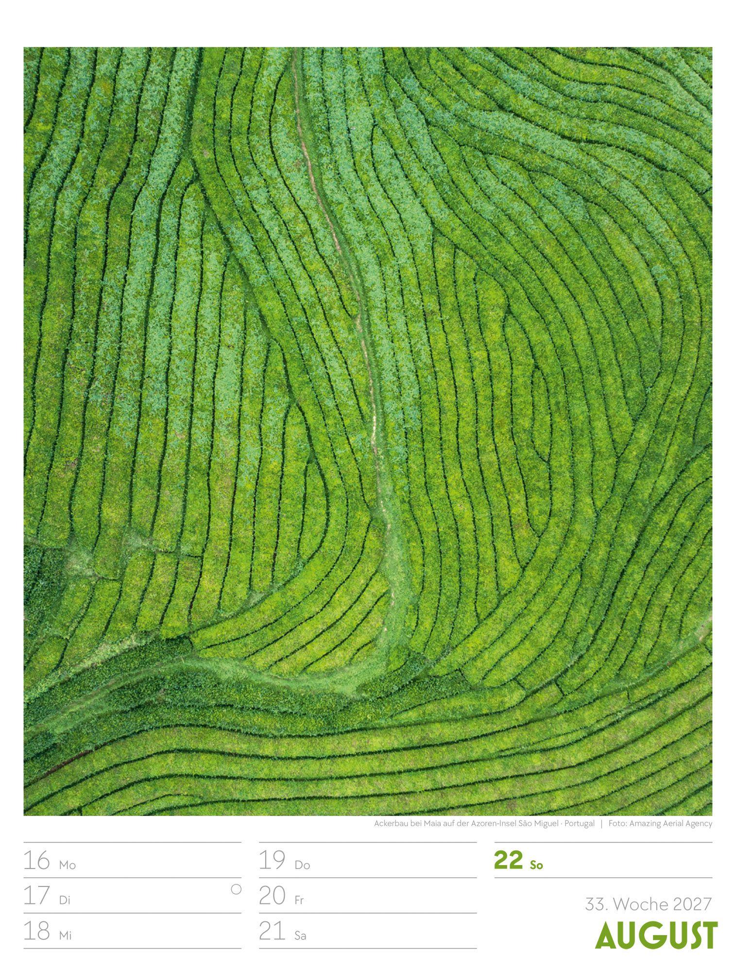 Beispielinhalt (Bild) Welt von Oben Wochenplaner Luftbild-Kalender 2027