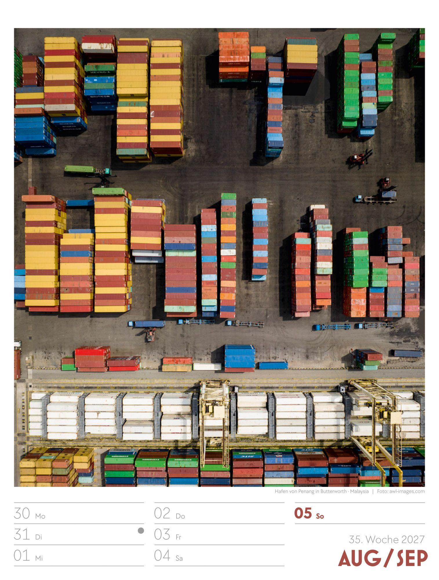 Beispielinhalt (Bild) Welt von Oben Wochenplaner Luftbild-Kalender 2027