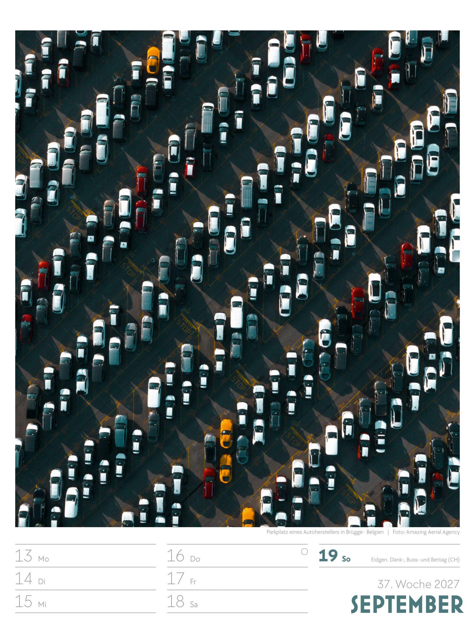 Beispielinhalt (Bild) Welt von Oben Wochenplaner Luftbild-Kalender 2027