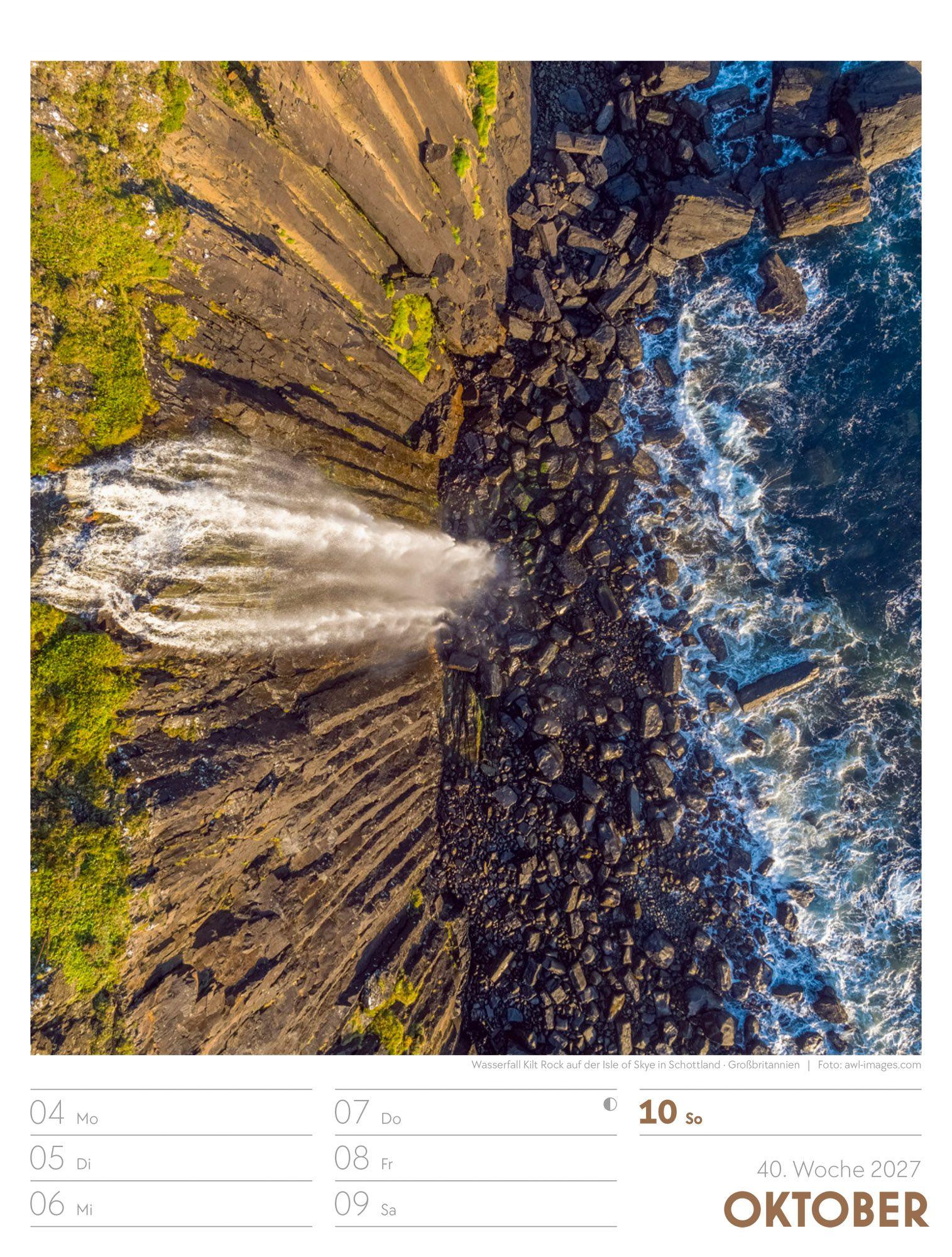 Beispielinhalt (Bild) Welt von Oben Wochenplaner Luftbild-Kalender 2027