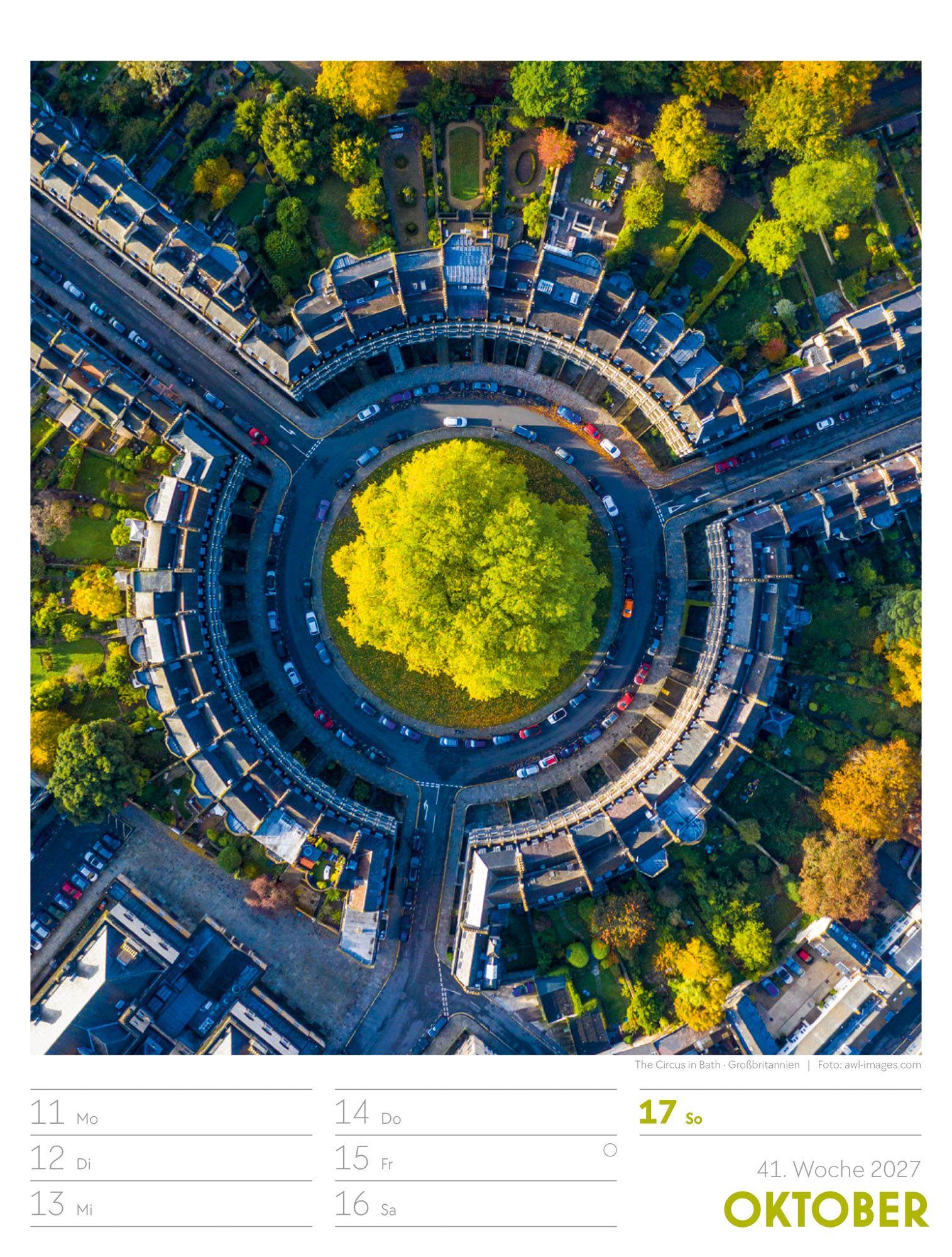 Beispielinhalt (Bild) Welt von Oben Wochenplaner Luftbild-Kalender 2027