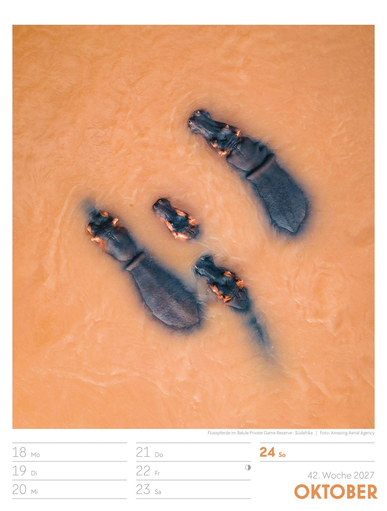 Beispielinhalt (Bild) Welt von Oben Wochenplaner Luftbild-Kalender 2027