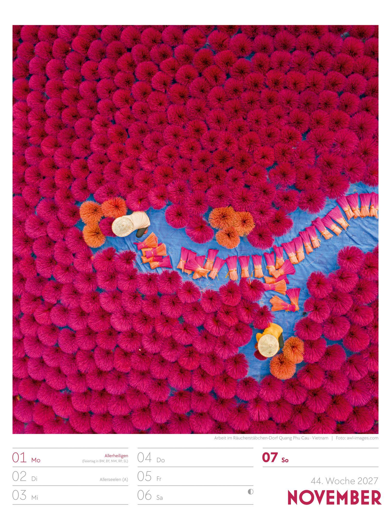 Beispielinhalt (Bild) Welt von Oben Wochenplaner Luftbild-Kalender 2027