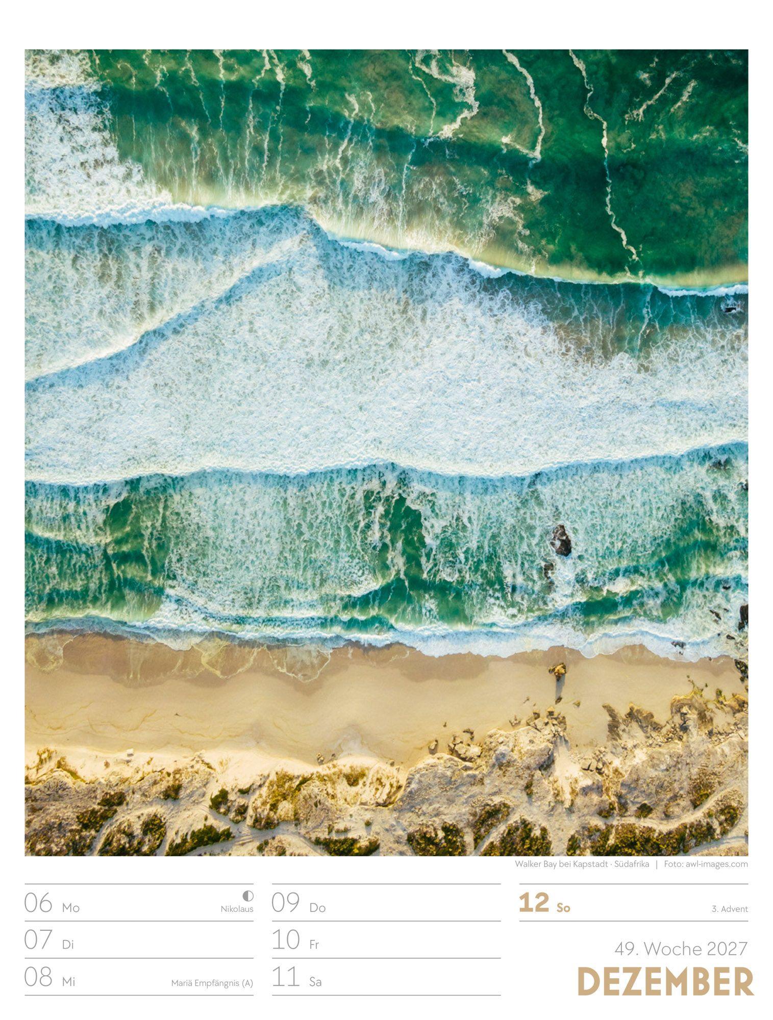 Beispielinhalt (Bild) Welt von Oben Wochenplaner Luftbild-Kalender 2027