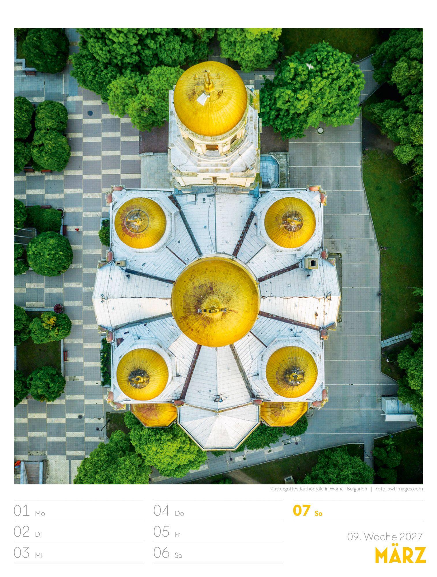 Beispielinhalt (Bild) Welt von Oben Wochenplaner Luftbild-Kalender 2027