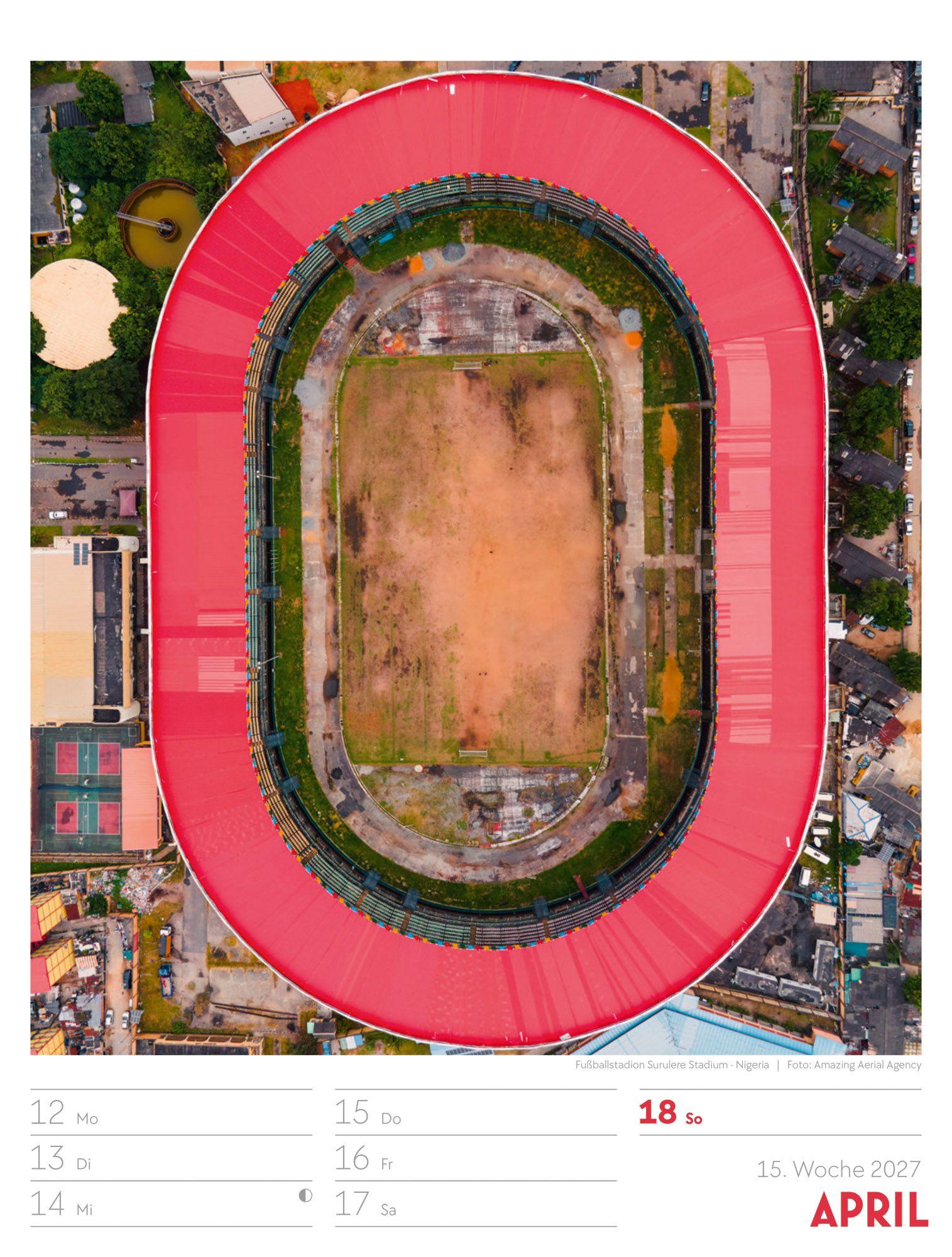 Beispielinhalt (Bild) Welt von Oben Wochenplaner Luftbild-Kalender 2027