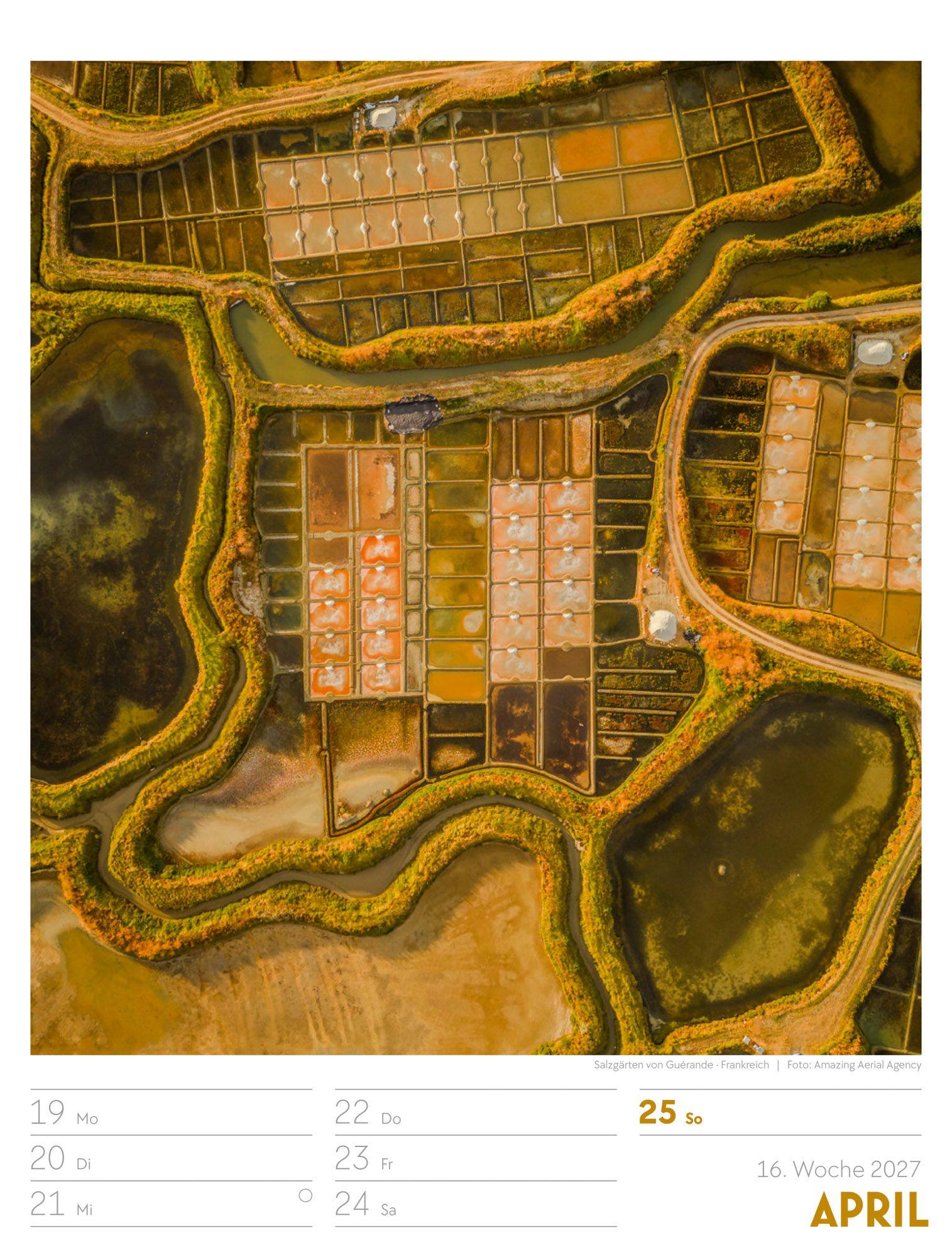 Beispielinhalt (Bild) Welt von Oben Wochenplaner Luftbild-Kalender 2027
