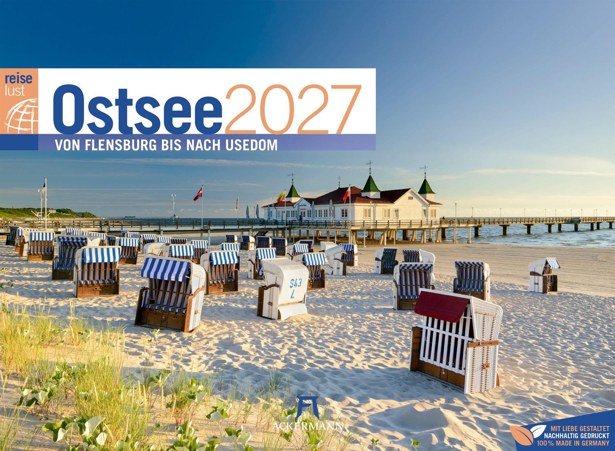 Vorderes Coverbild Ostsee ReiseLust Kalender 2027 | von Flensburg bis nach Usedom
